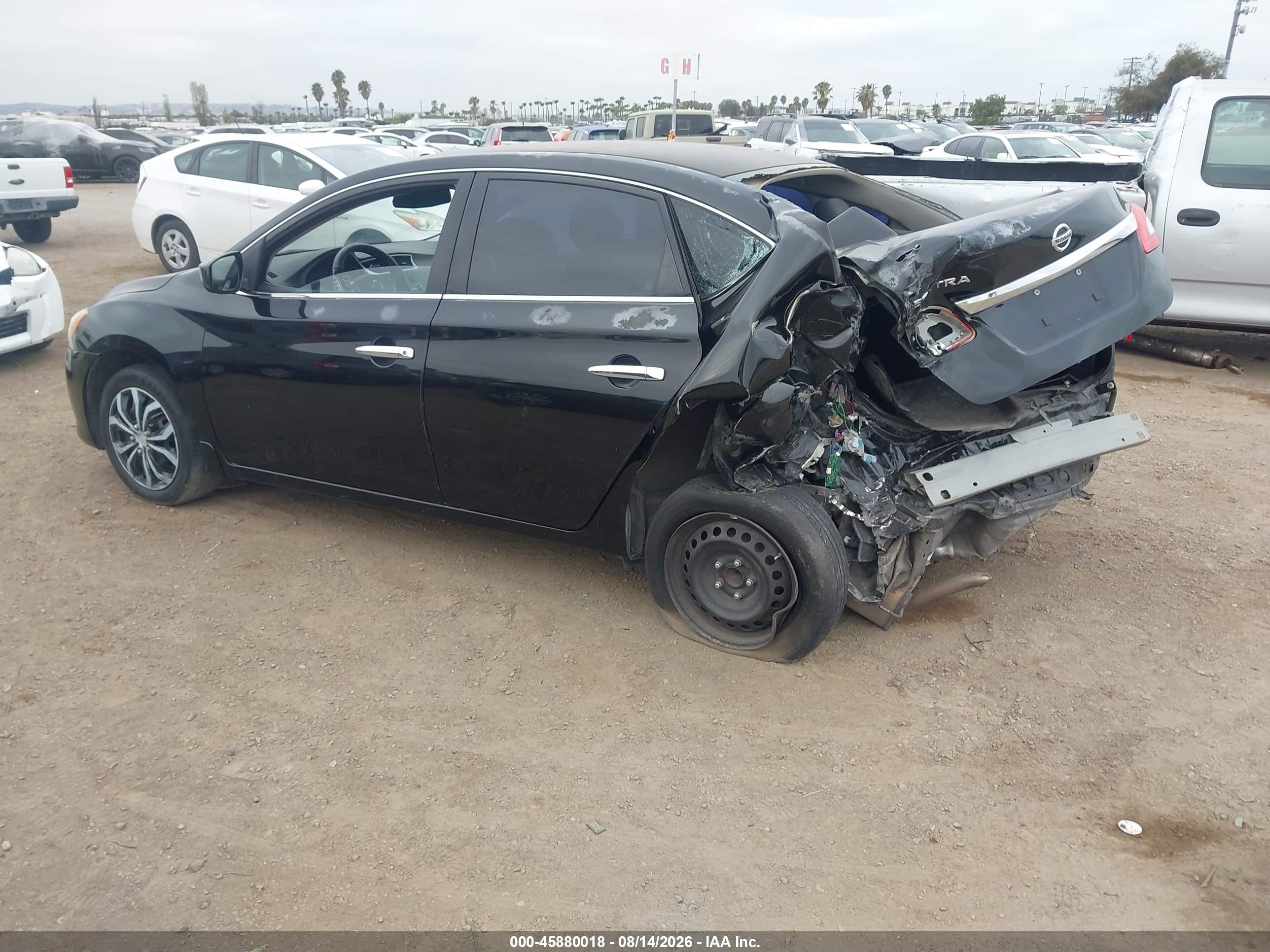 2015 Nissan Sentra S Черный vin: 3N1AB7AP9FY279193