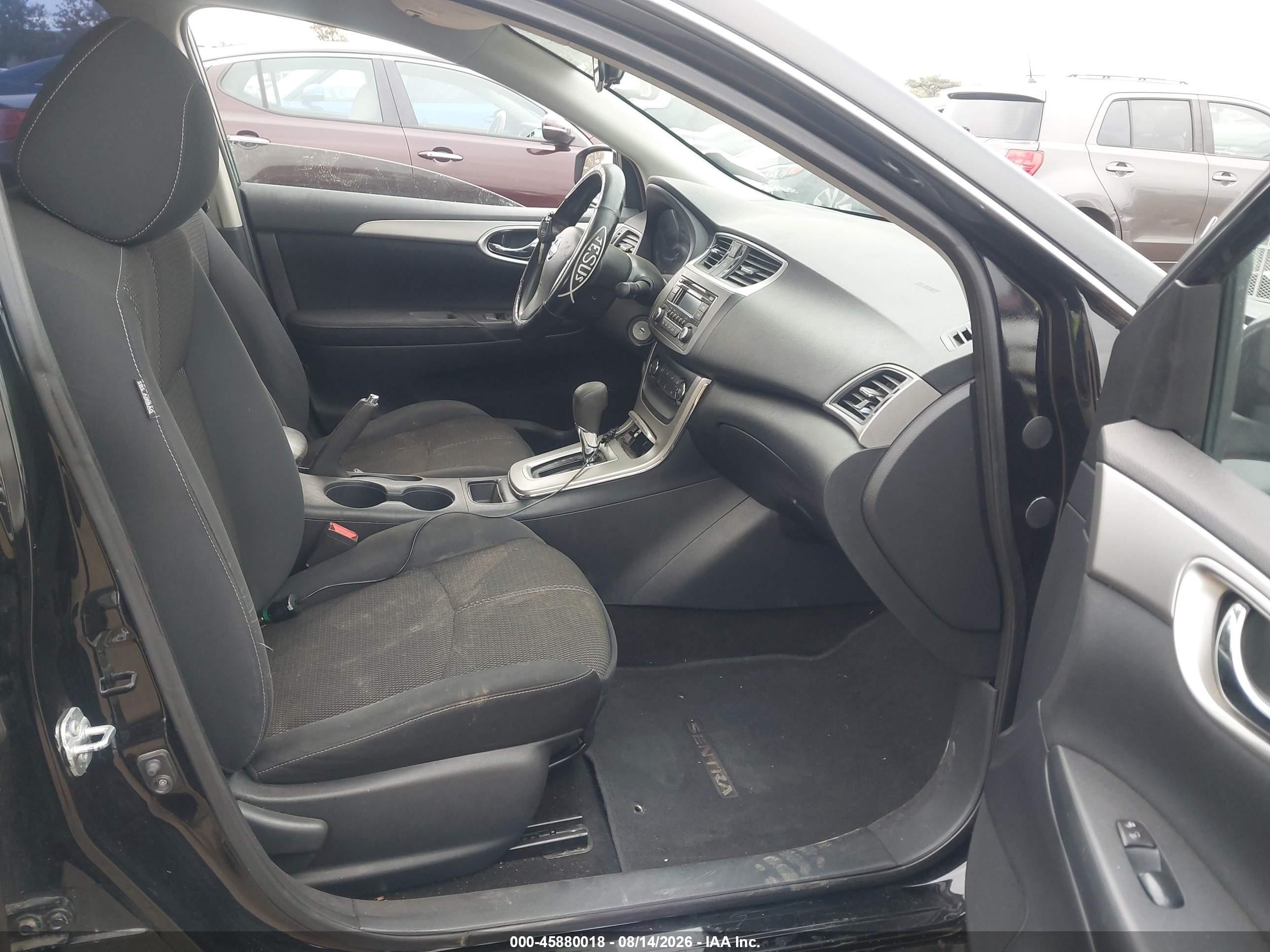 2015 Nissan Sentra S Черный vin: 3N1AB7AP9FY279193