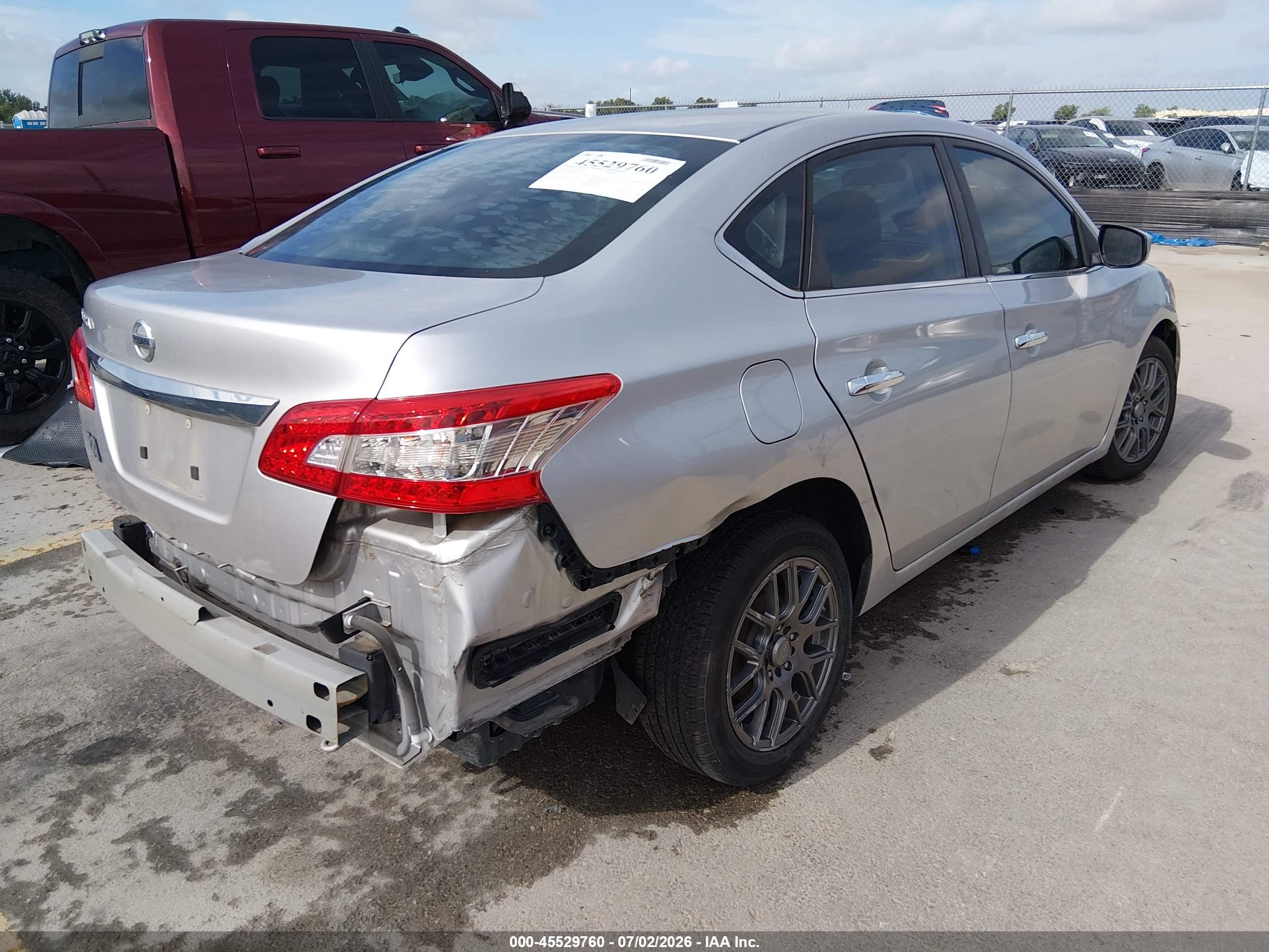 2015 Nissan Sentra S Silver vin: 3N1AB7AP9FY281137
