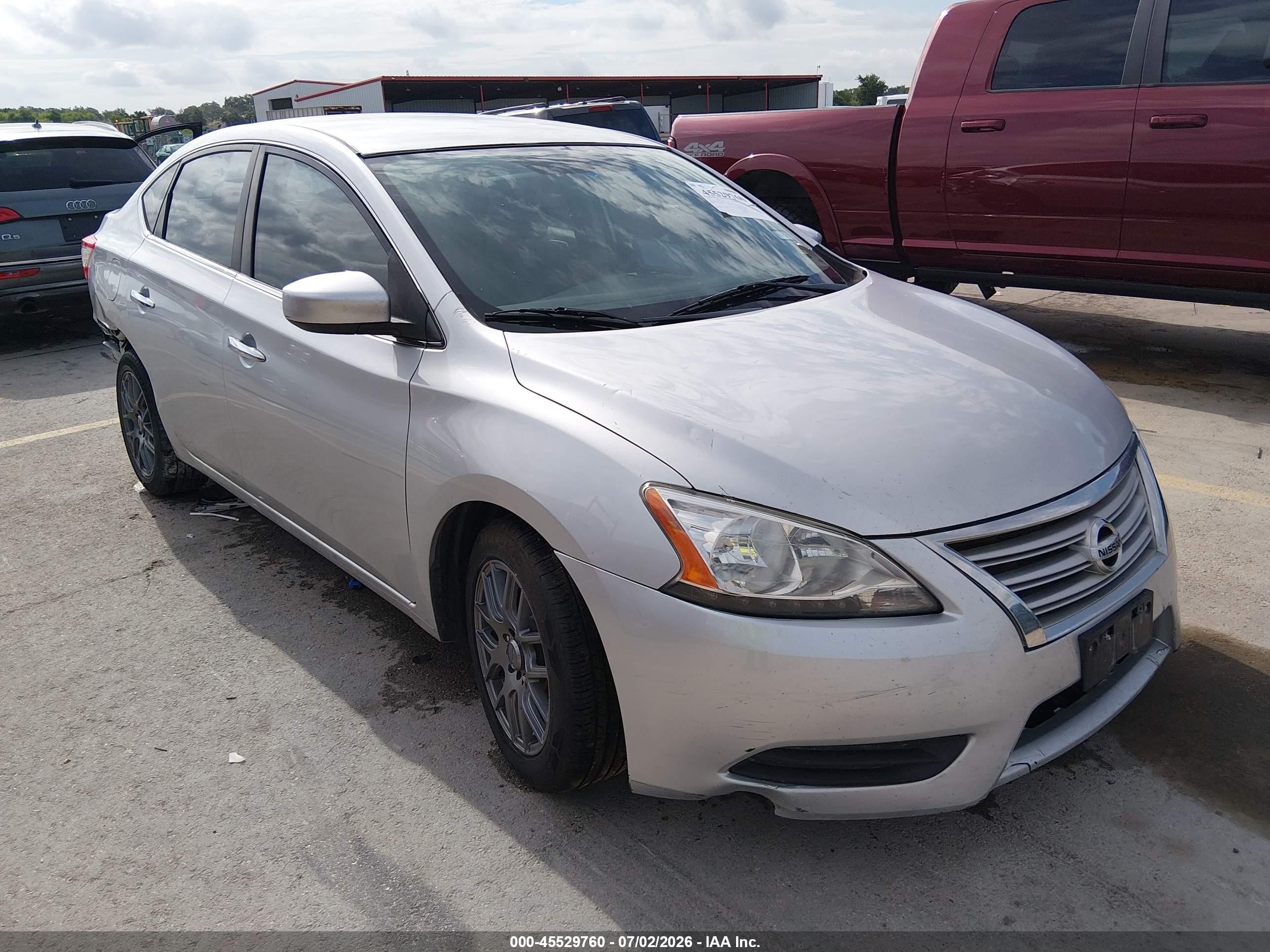 2015 Nissan Sentra S Silver vin: 3N1AB7AP9FY281137