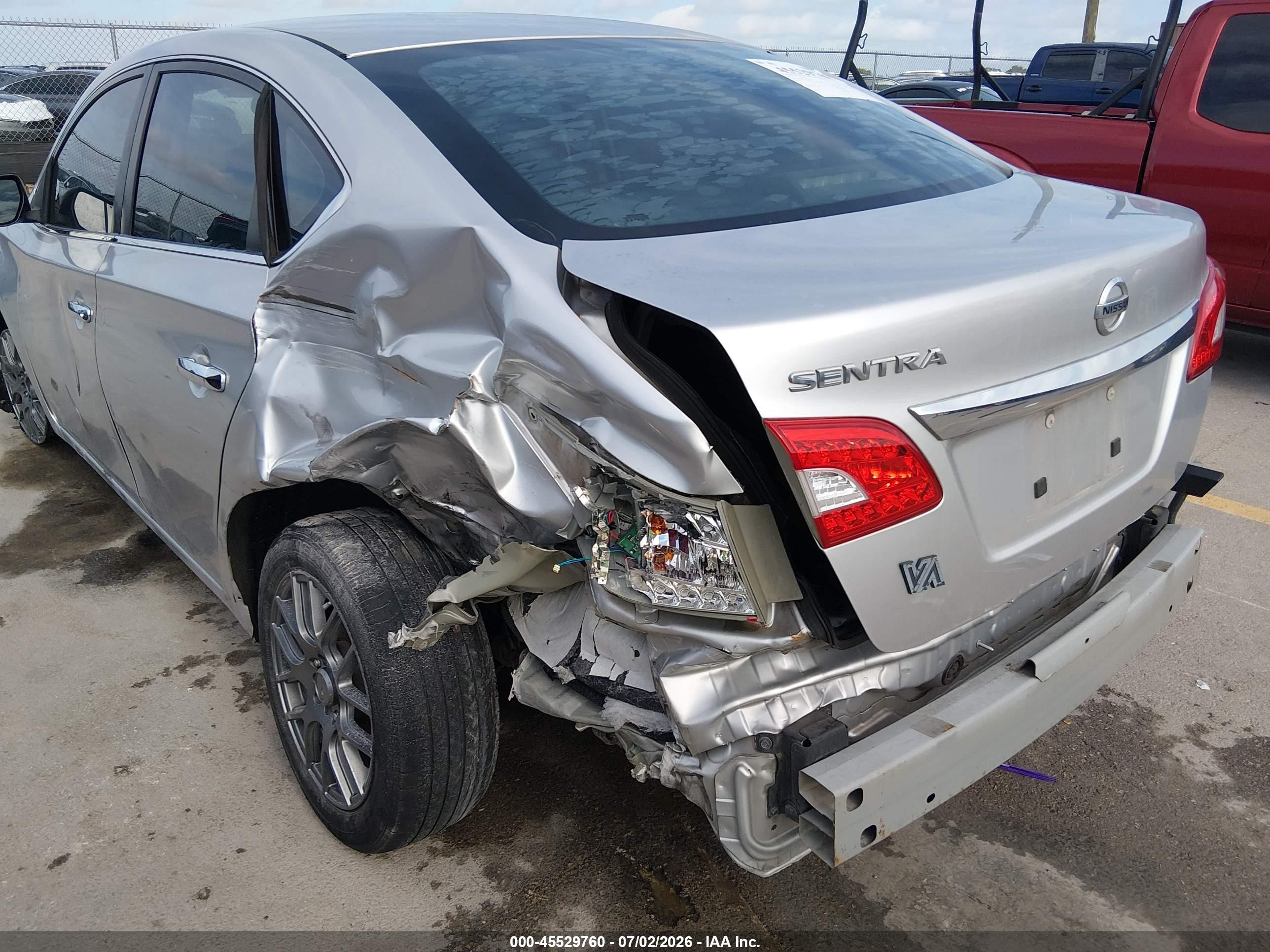 2015 Nissan Sentra S Silver vin: 3N1AB7AP9FY281137