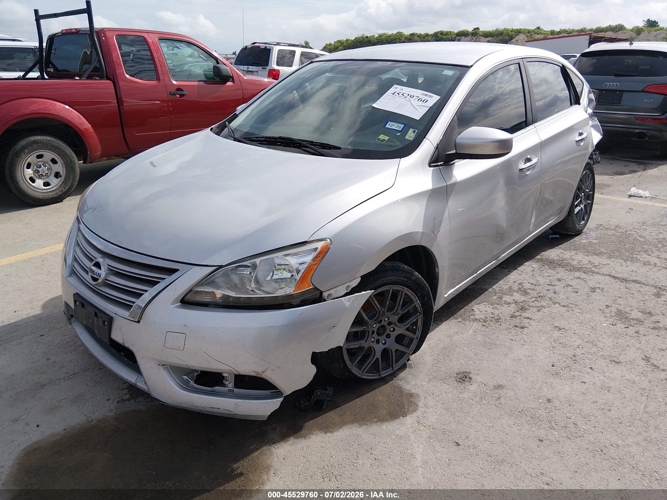 2015 Nissan Sentra S Silver vin: 3N1AB7AP9FY281137