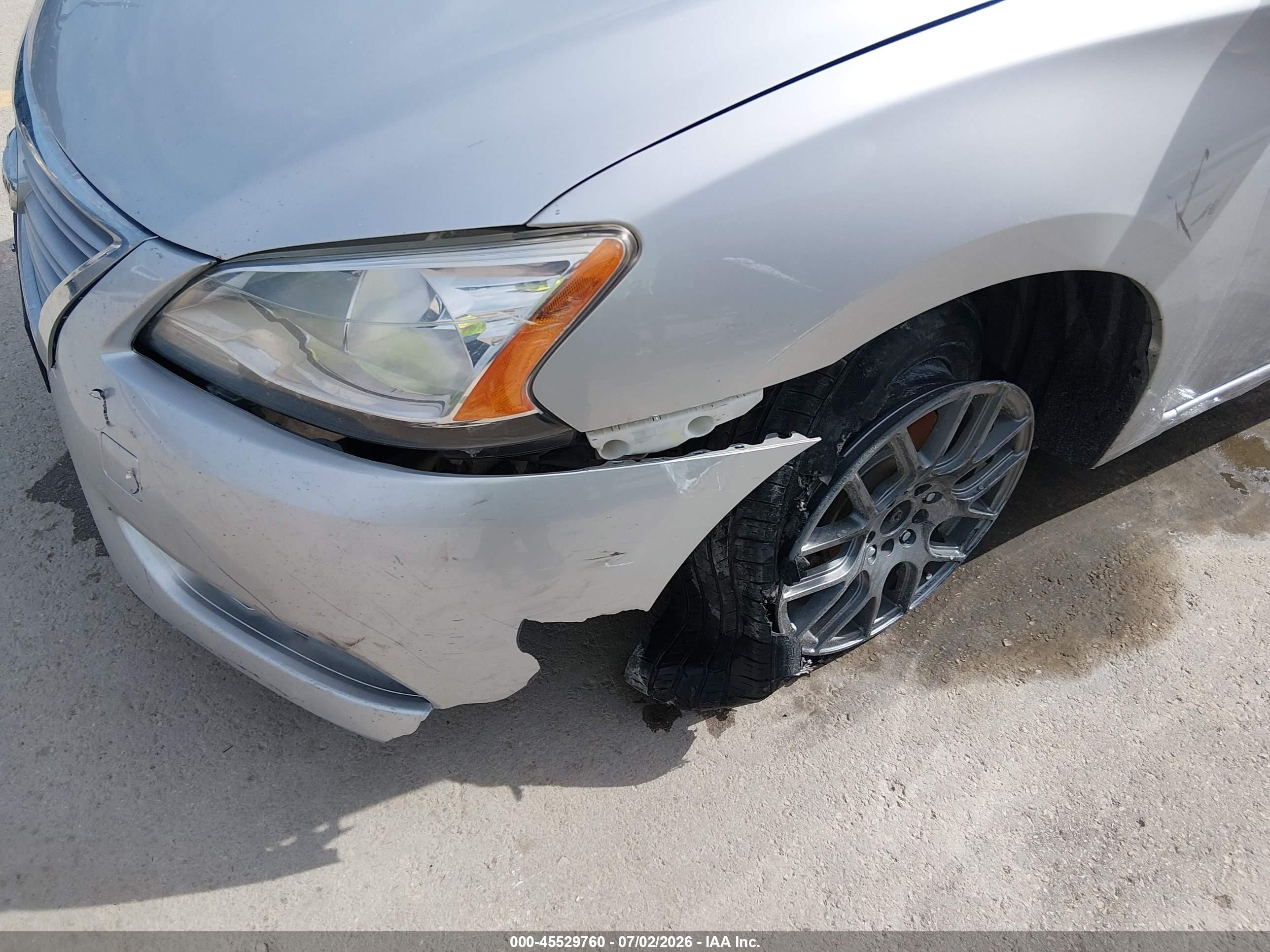 2015 Nissan Sentra S Silver vin: 3N1AB7AP9FY281137