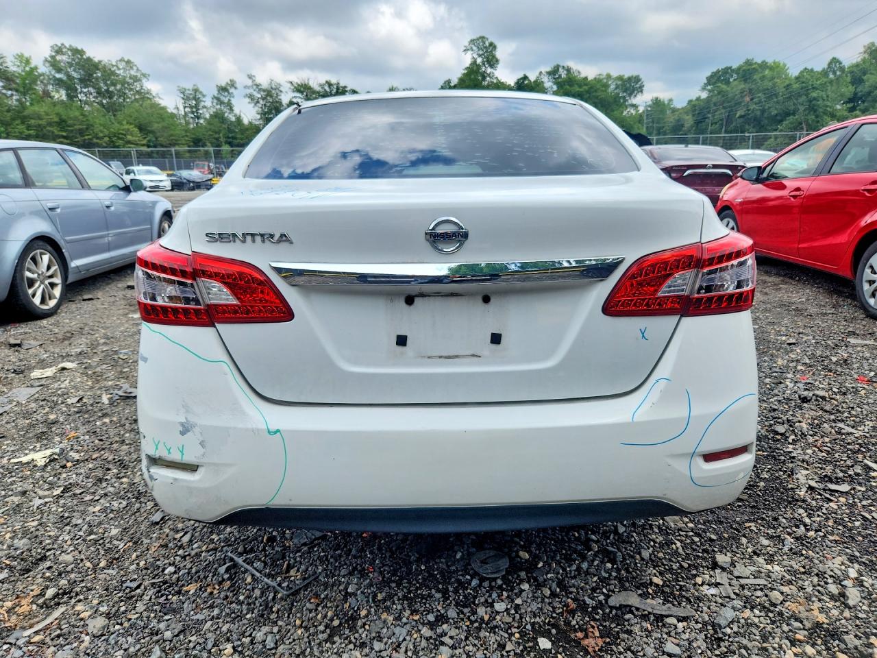 2015 Nissan Sentra S White vin: 3N1AB7AP9FY284975