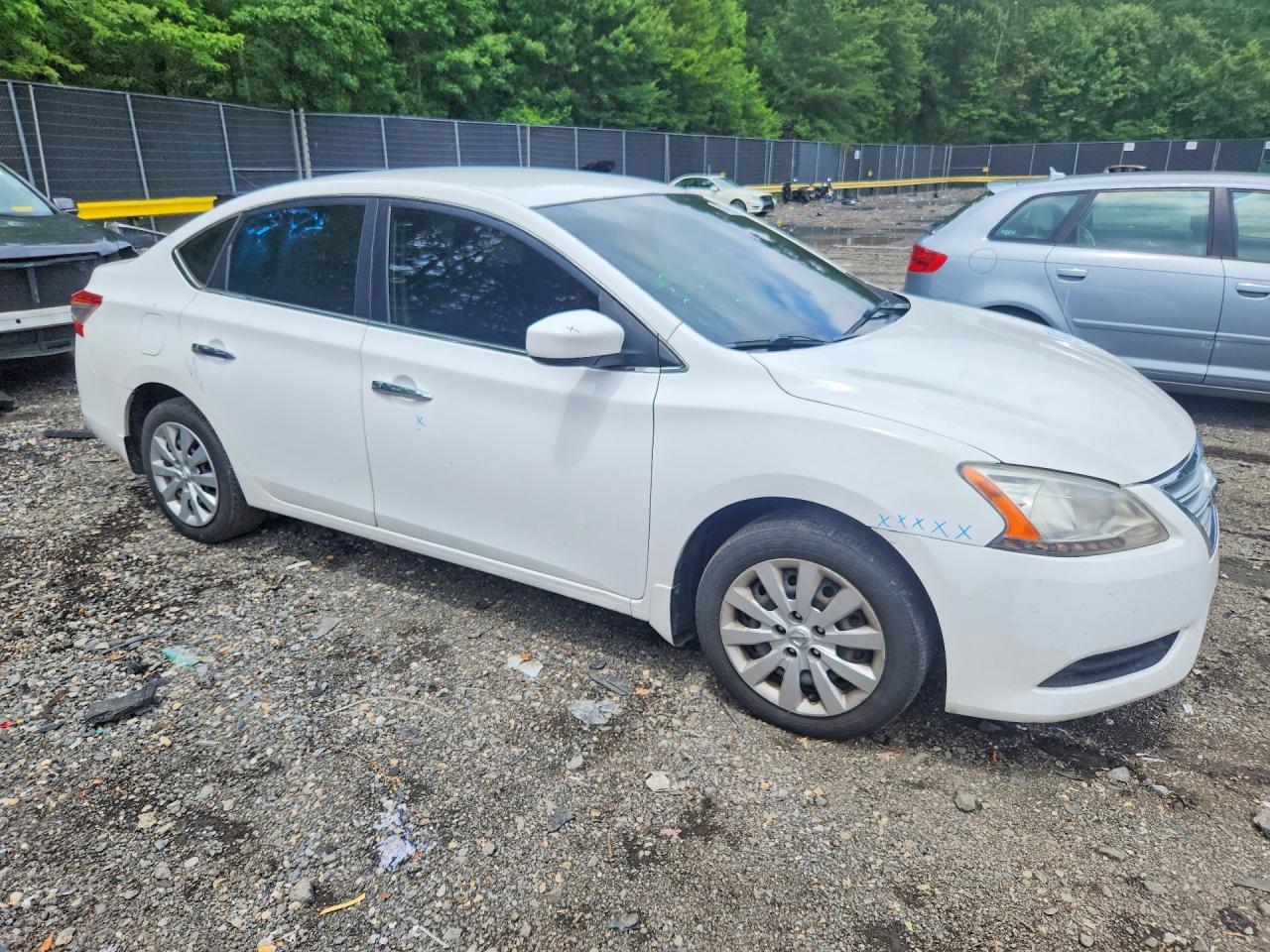 2015 Nissan Sentra S White vin: 3N1AB7AP9FY284975