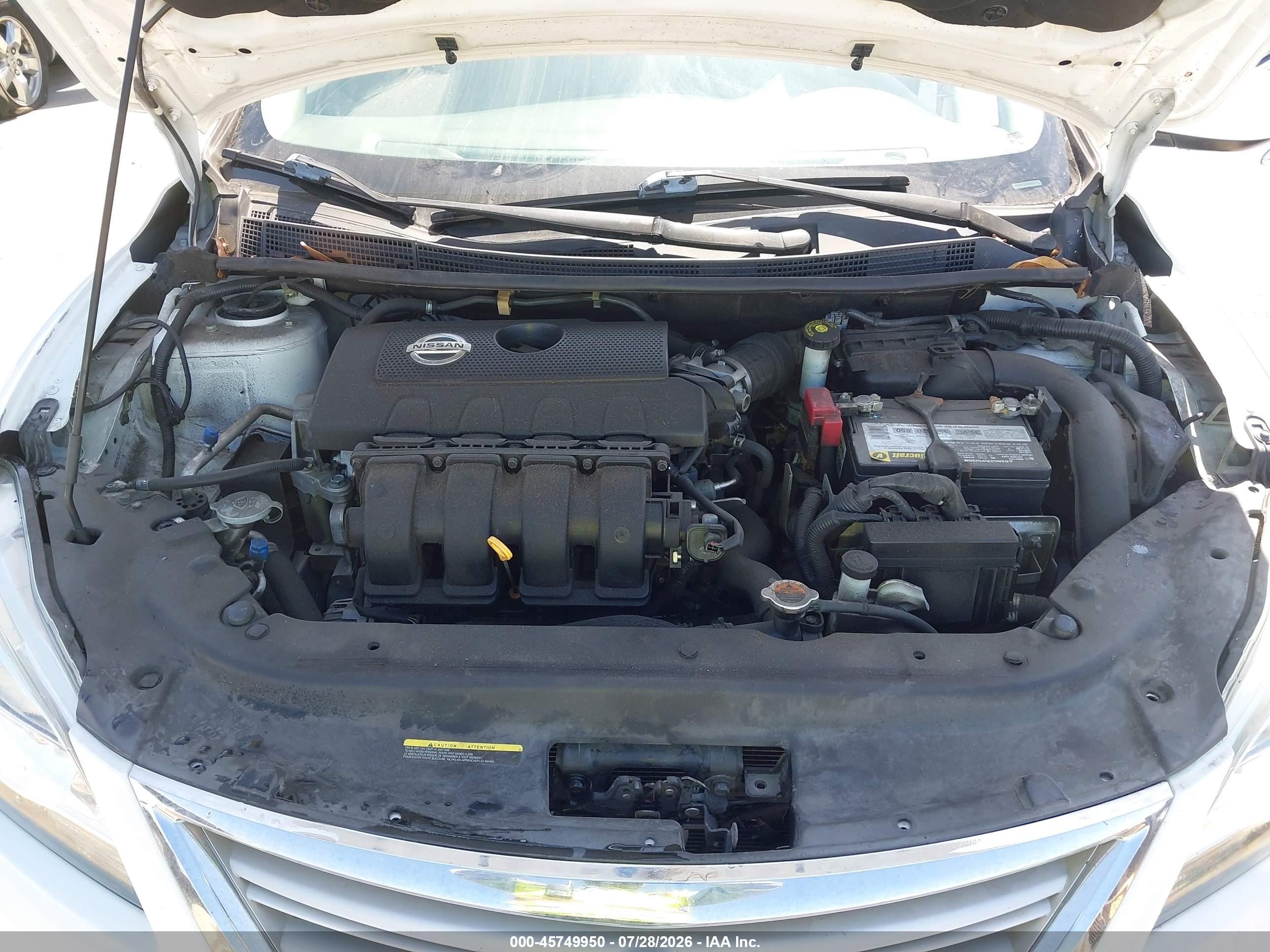 2015 Nissan Sentra S White vin: 3N1AB7AP9FY290744