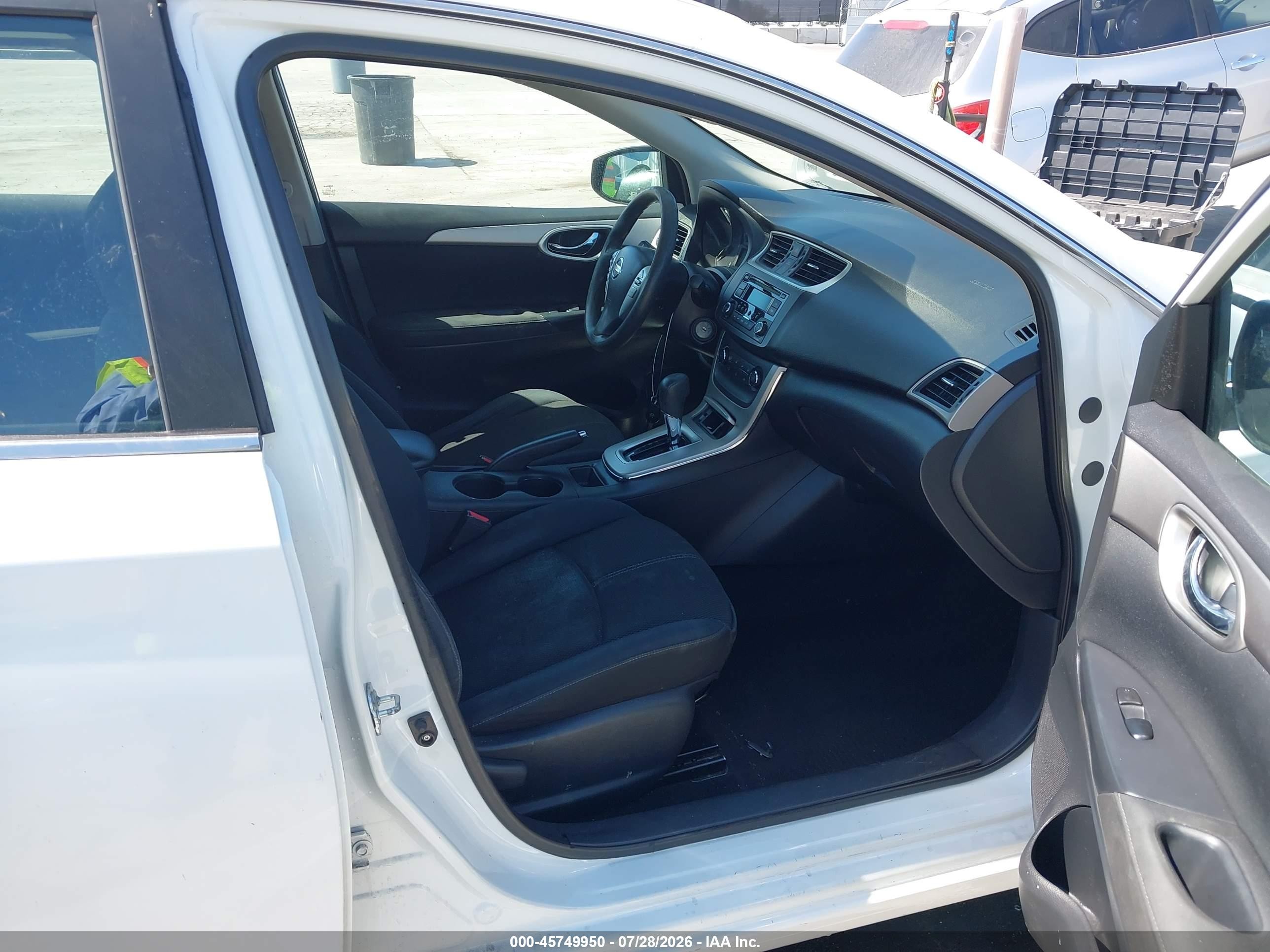 2015 Nissan Sentra S White vin: 3N1AB7AP9FY290744