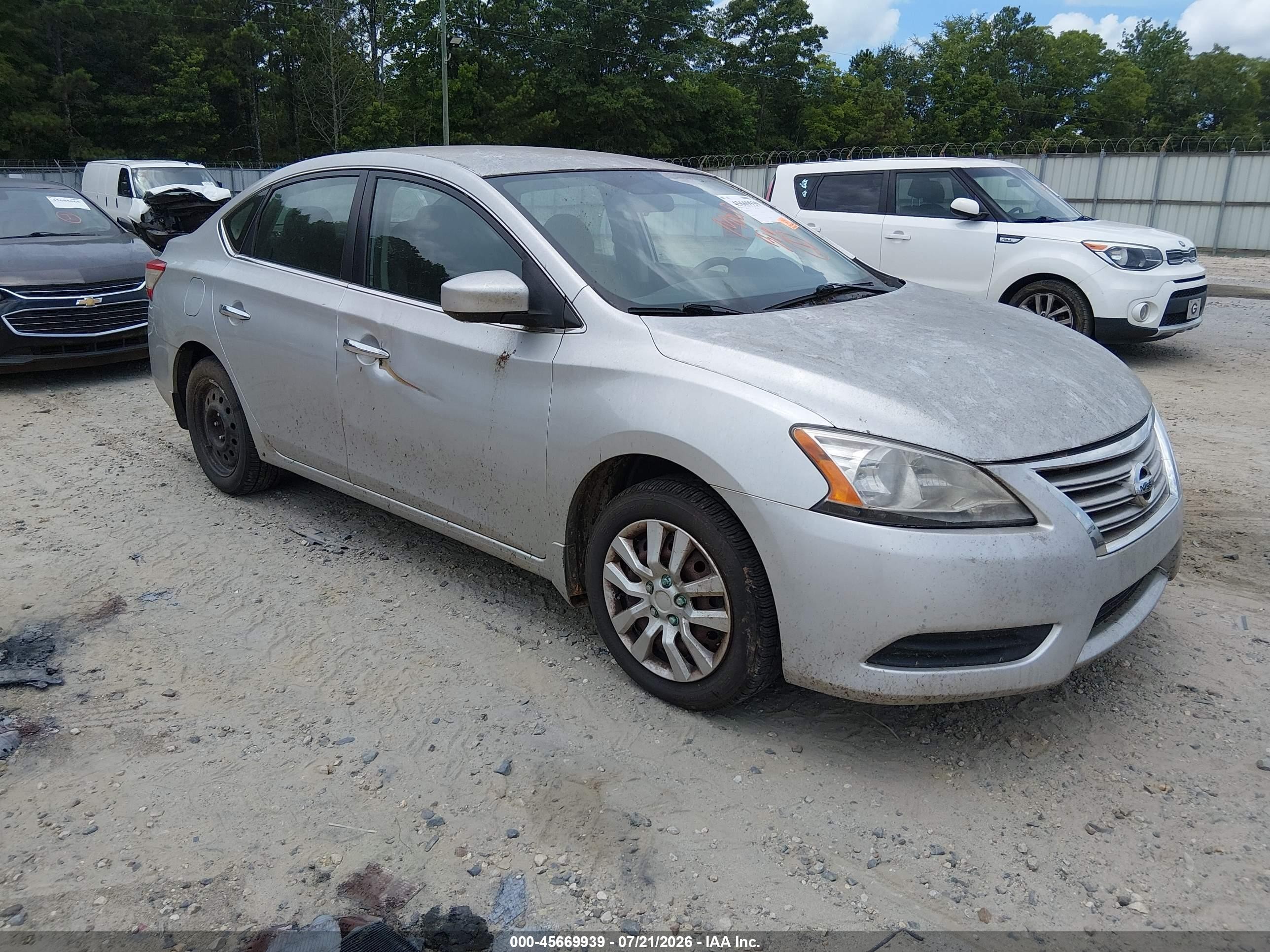 2015 Nissan Sentra S White vin: 3N1AB7AP9FY290937