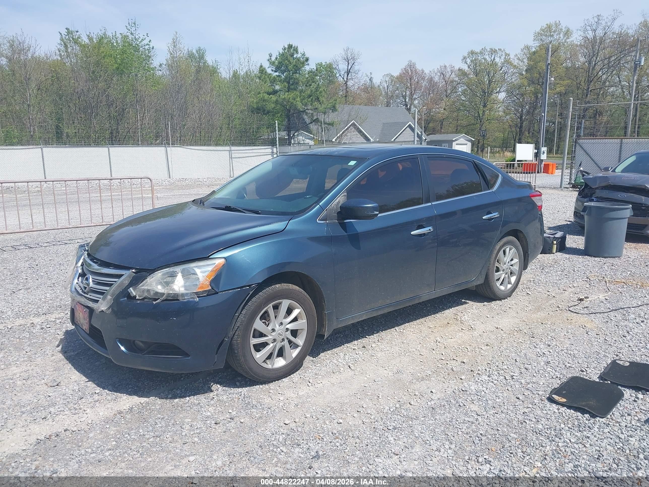 2015 Nissan Sentra Sv Blue vin: 3N1AB7AP9FY295605