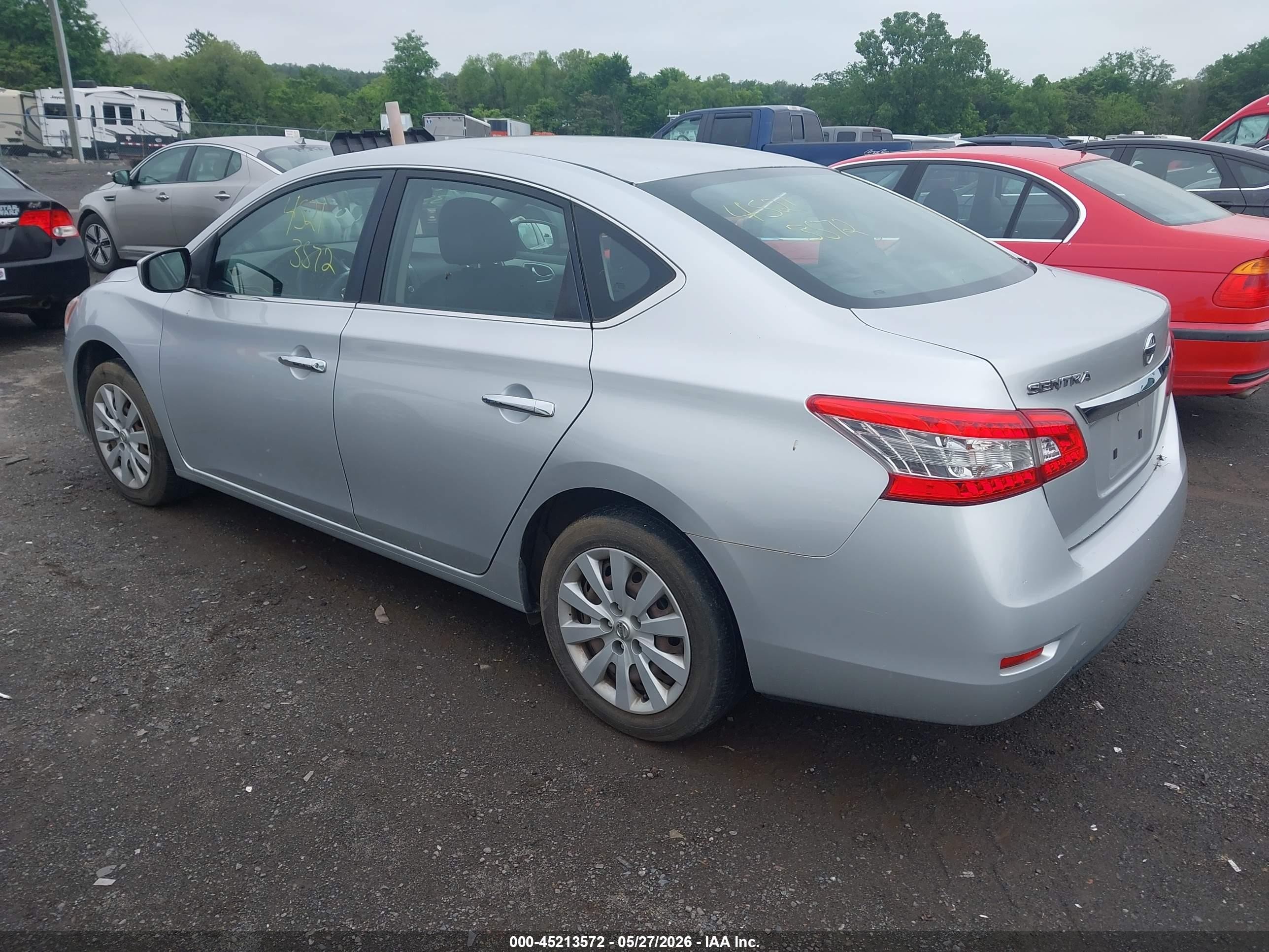 2015 Nissan Sentra S Silver vin: 3N1AB7AP9FY305937