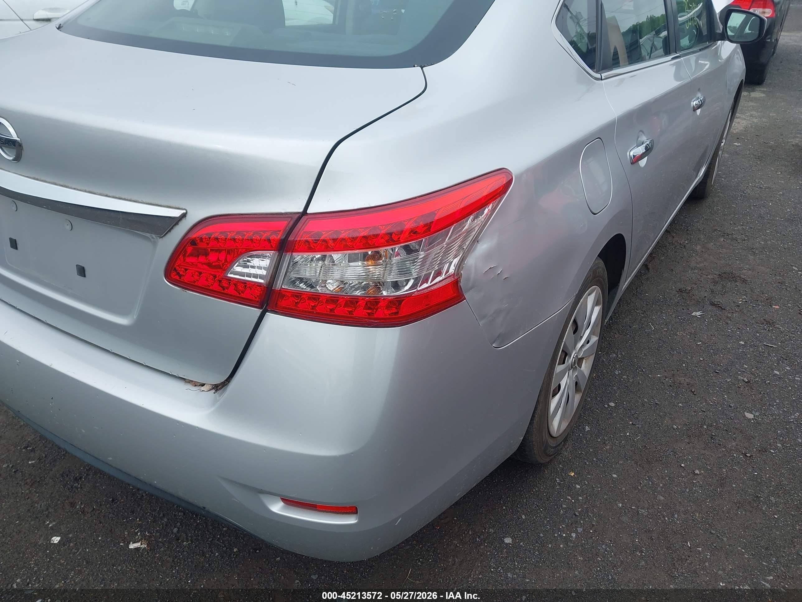 2015 Nissan Sentra S Silver vin: 3N1AB7AP9FY305937