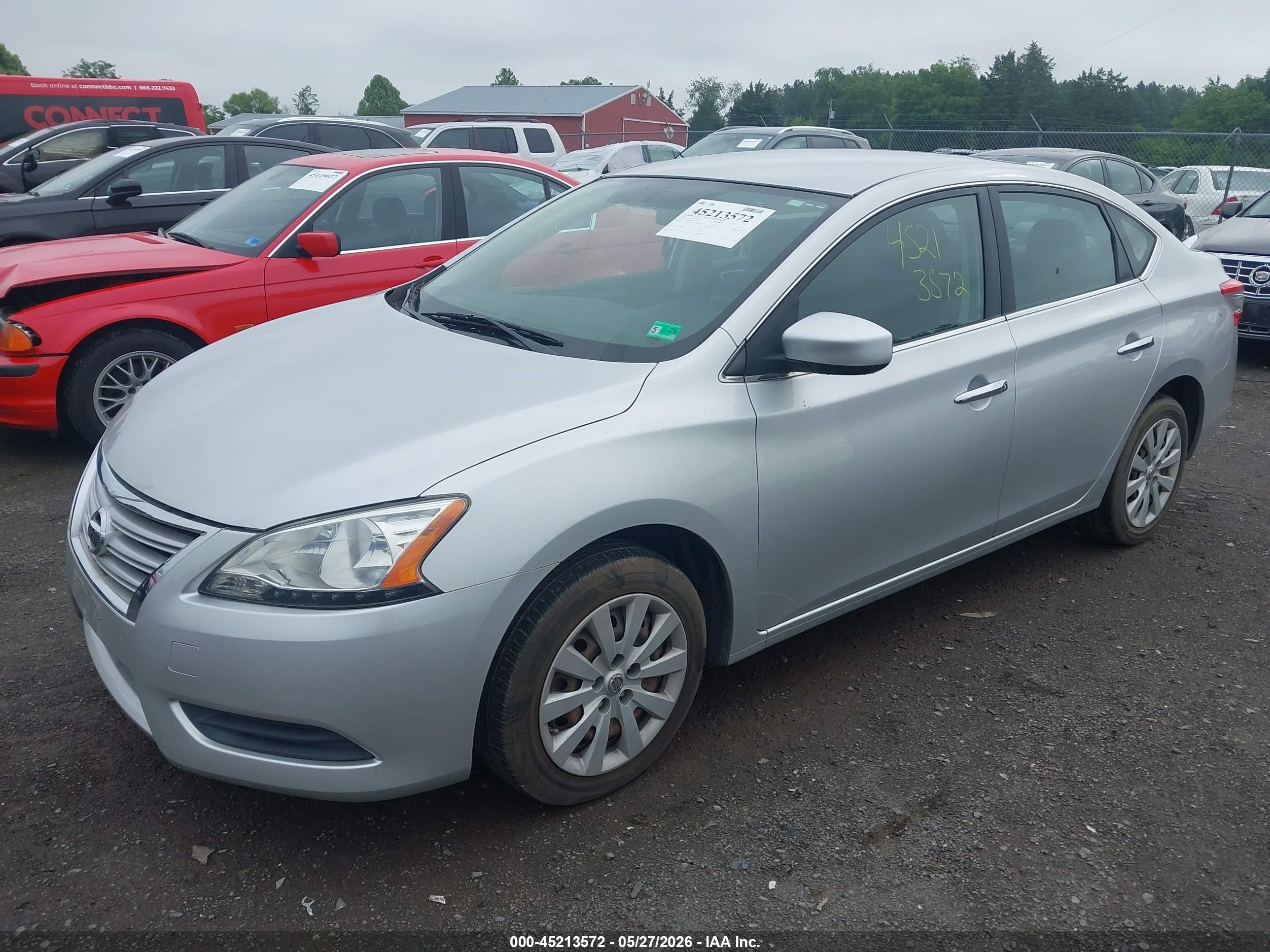2015 Nissan Sentra S Silver vin: 3N1AB7AP9FY305937