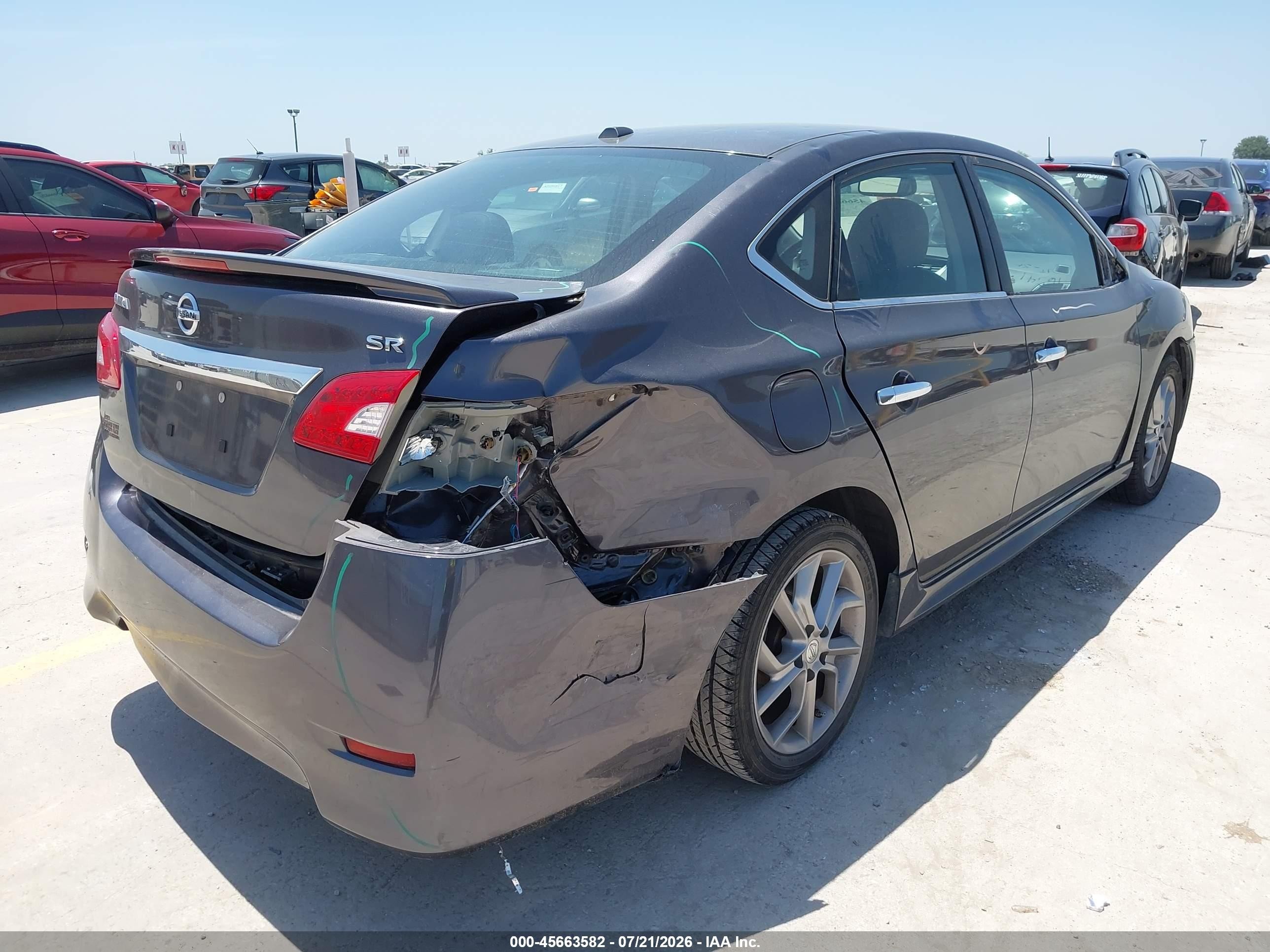 2015 Nissan Sentra Sr Серый vin: 3N1AB7AP9FY308451