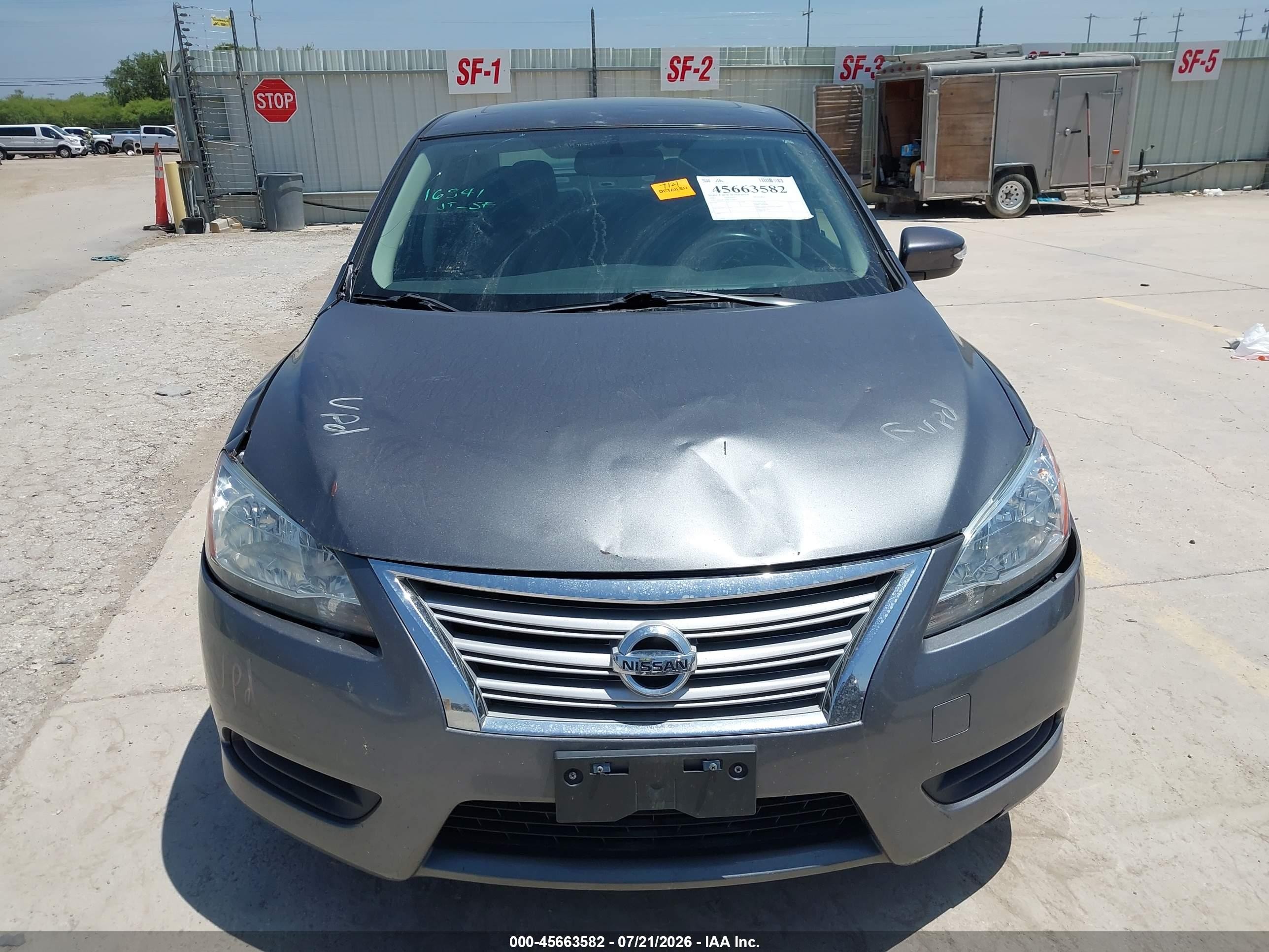 2015 Nissan Sentra Sr Серый vin: 3N1AB7AP9FY308451