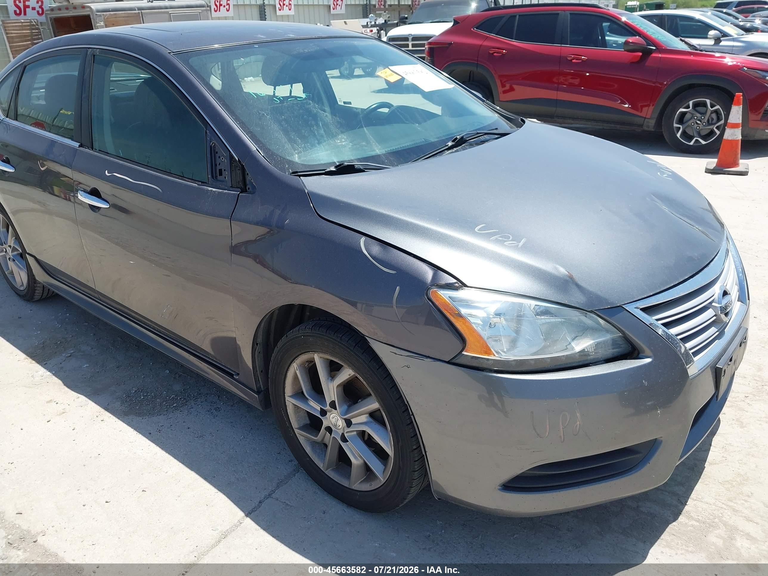 2015 Nissan Sentra Sr Серый vin: 3N1AB7AP9FY308451