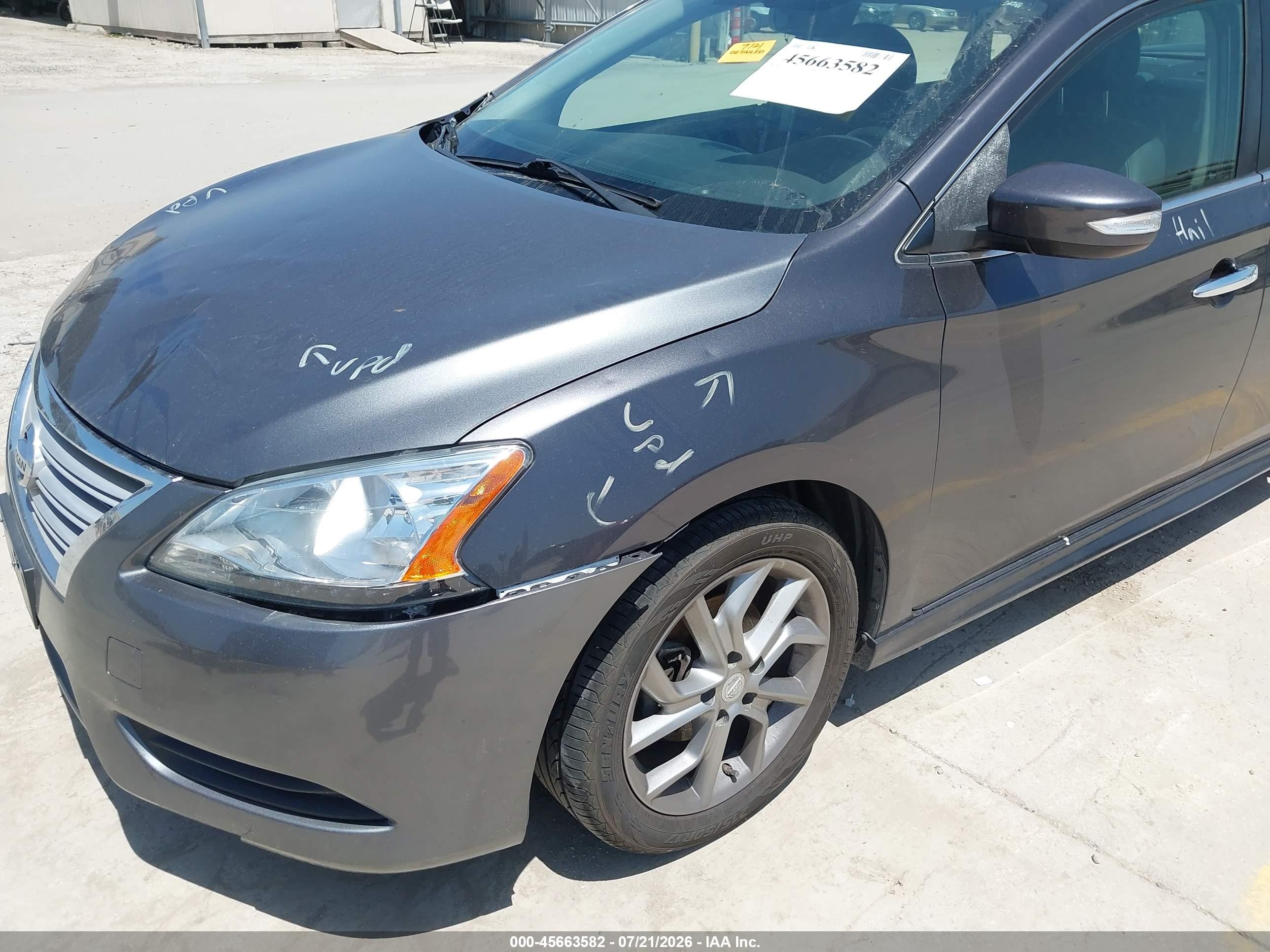 2015 Nissan Sentra Sr Серый vin: 3N1AB7AP9FY308451