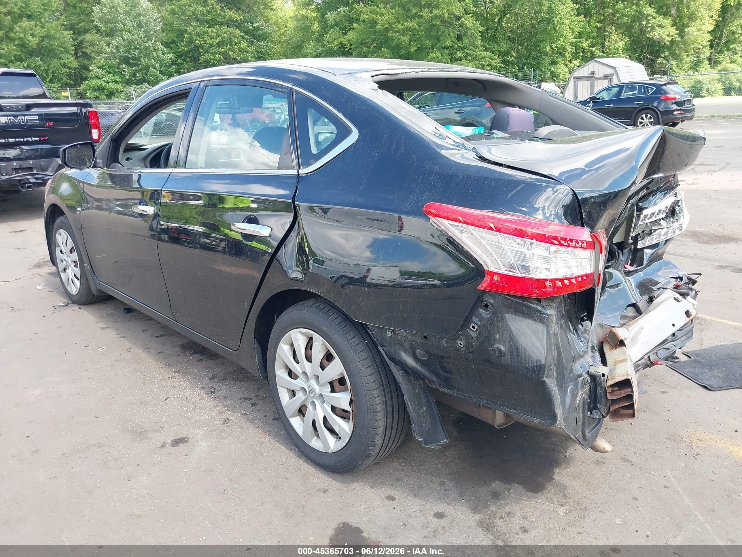 2015 Nissan Sentra S Black vin: 3N1AB7AP9FY313732