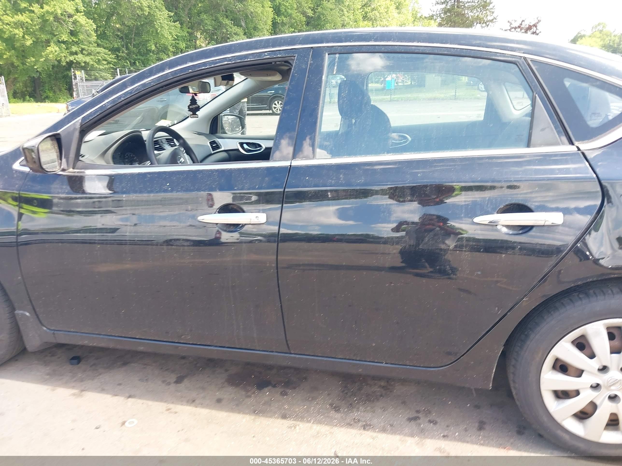 2015 Nissan Sentra S Black vin: 3N1AB7AP9FY313732