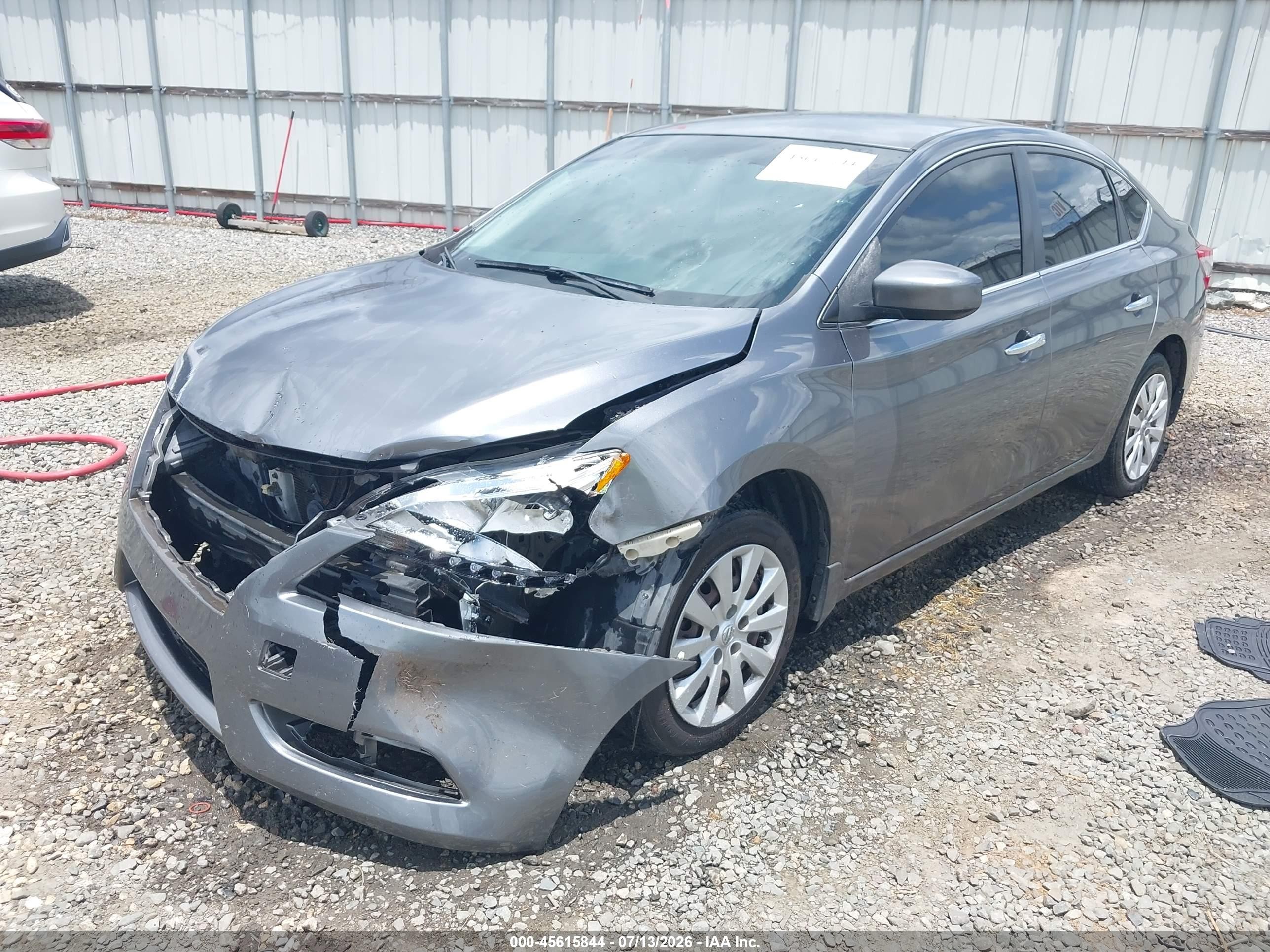 2015 Nissan Sentra S Gray vin: 3N1AB7AP9FY321863