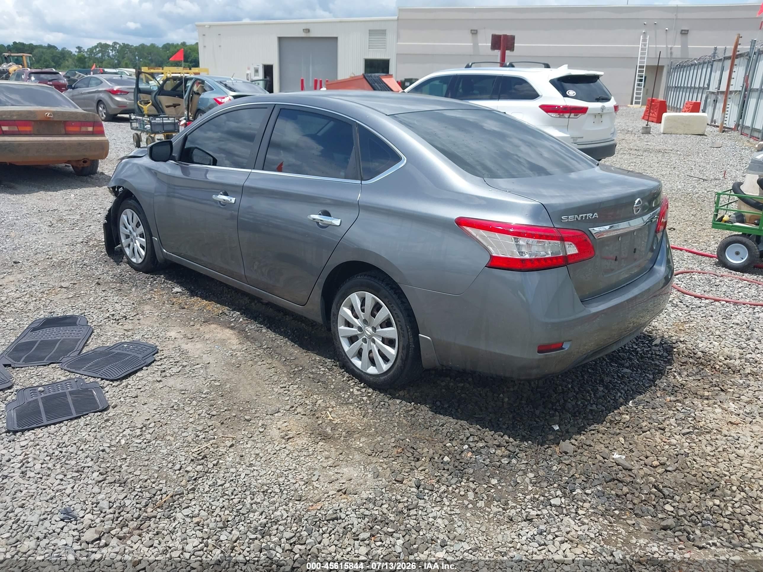 2015 Nissan Sentra S Gray vin: 3N1AB7AP9FY321863