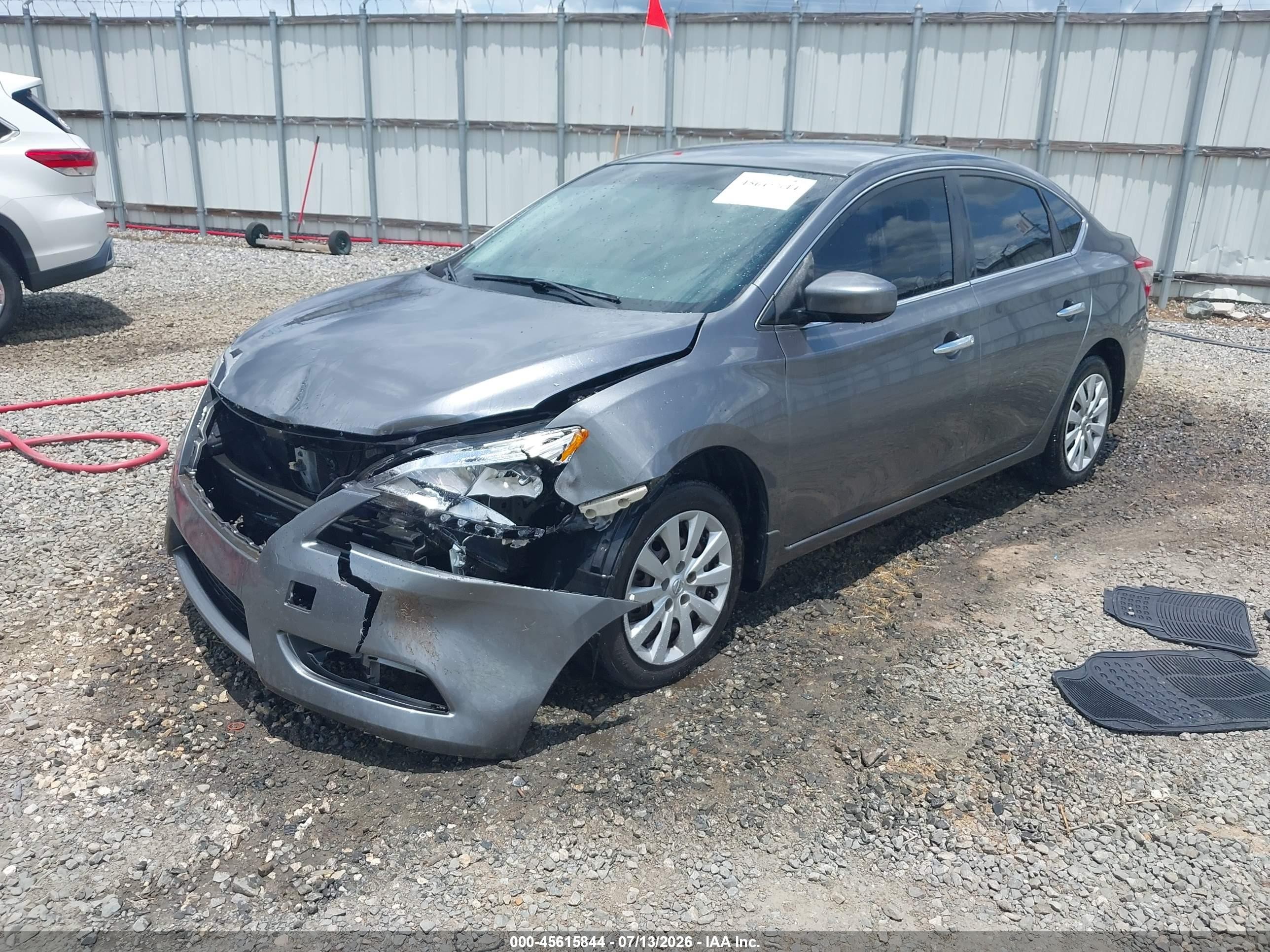 2015 Nissan Sentra S Gray vin: 3N1AB7AP9FY321863