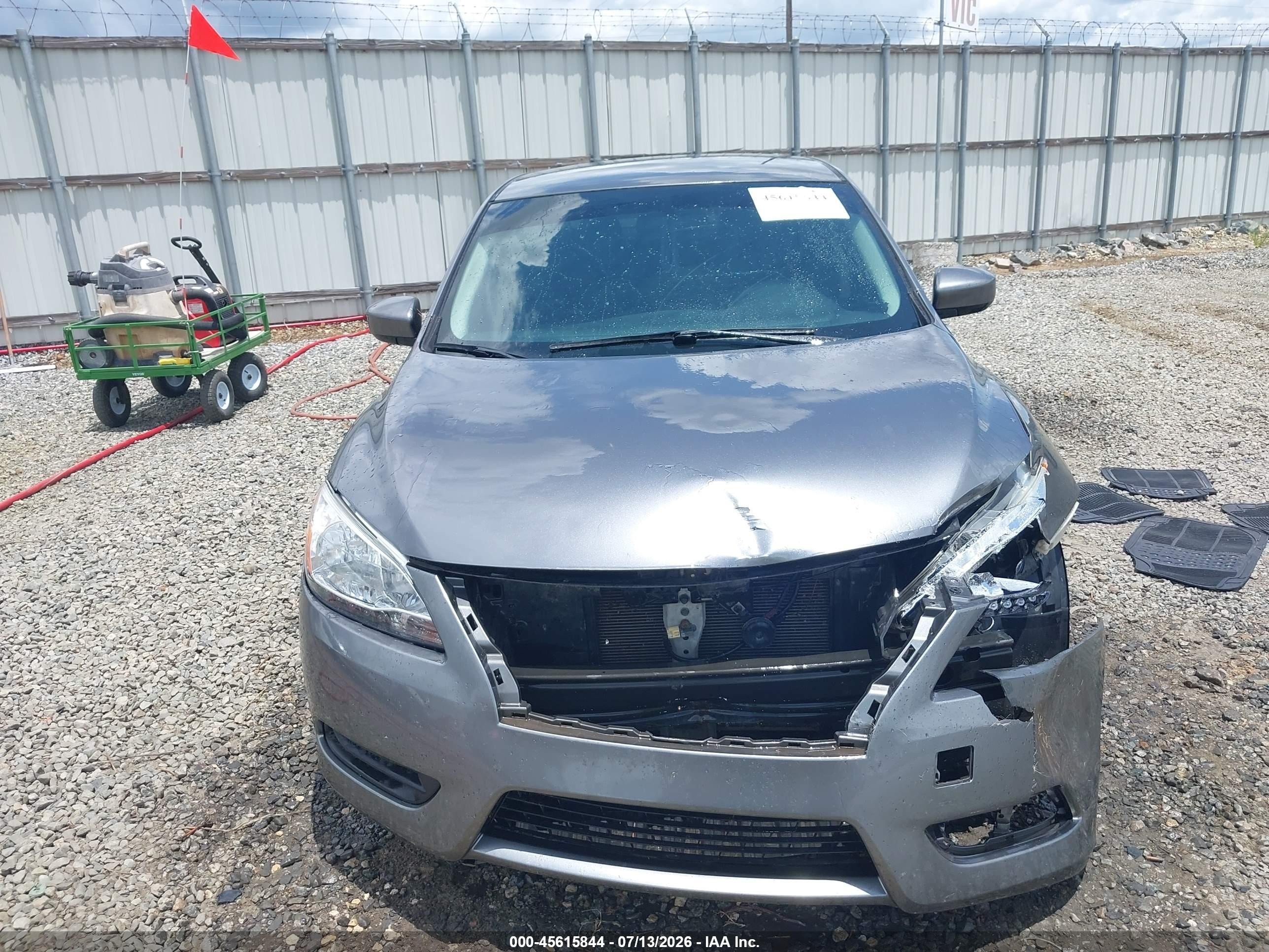 2015 Nissan Sentra S Gray vin: 3N1AB7AP9FY321863