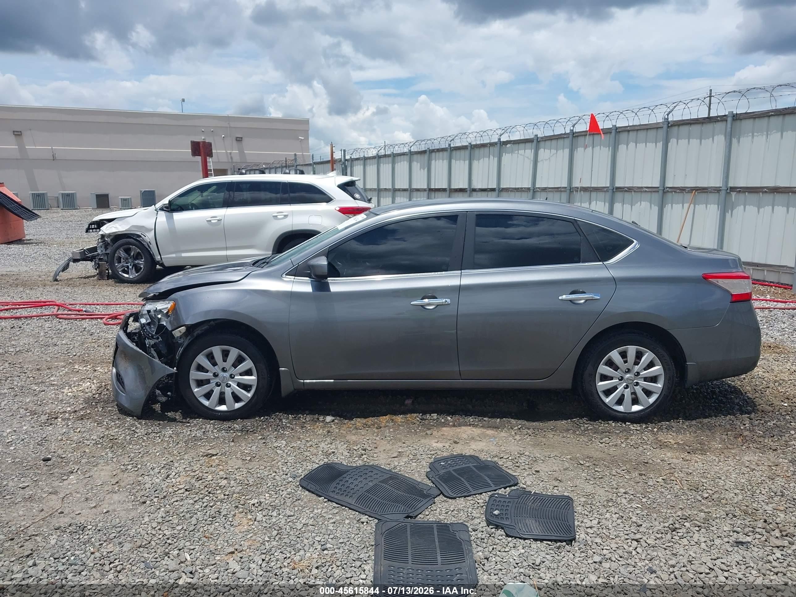 2015 Nissan Sentra S Gray vin: 3N1AB7AP9FY321863