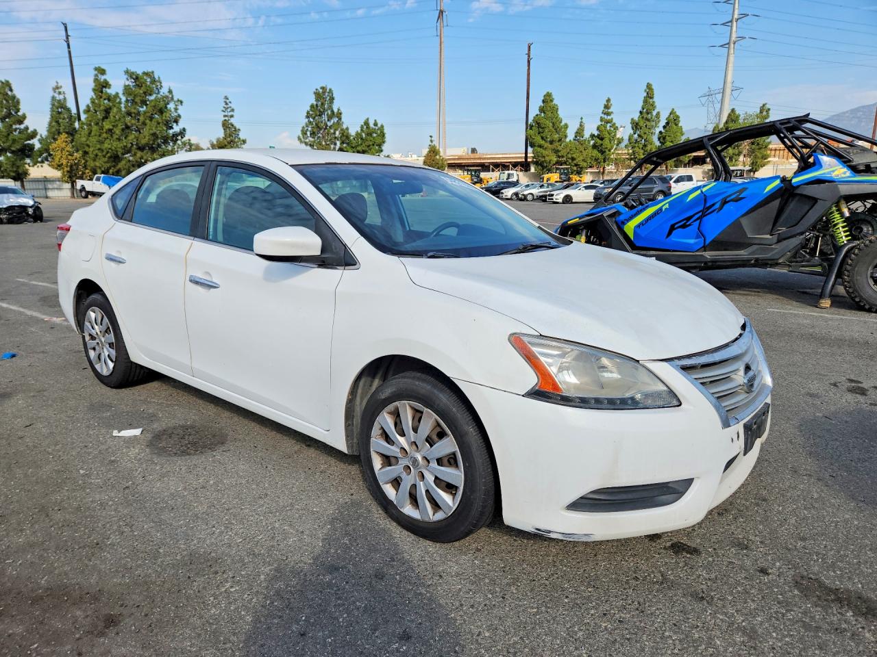 2015 Nissan Sentra Sv Белый vin: 3N1AB7AP9FY325248