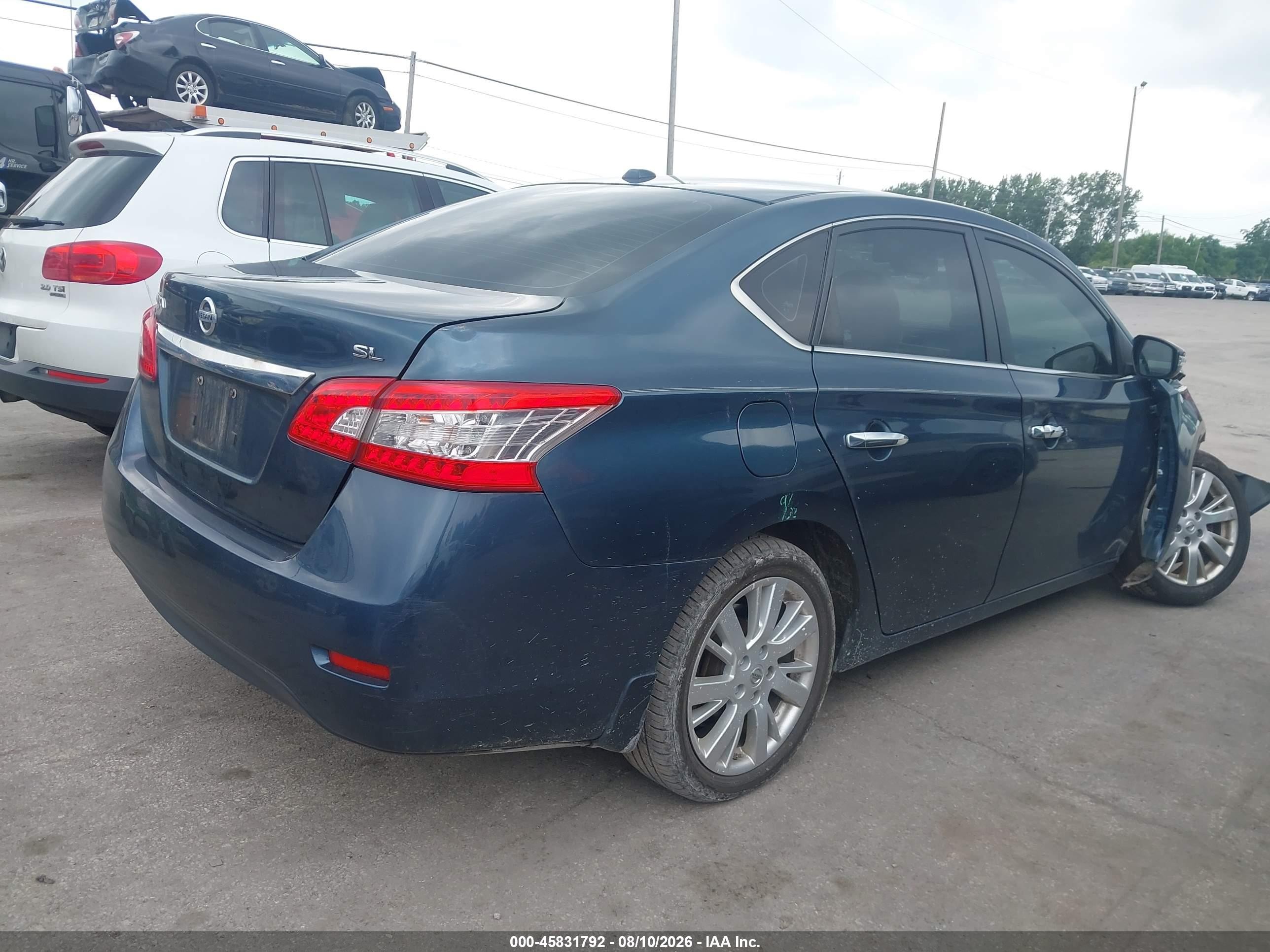 2015 Nissan Sentra Sl Blue vin: 3N1AB7AP9FY335780