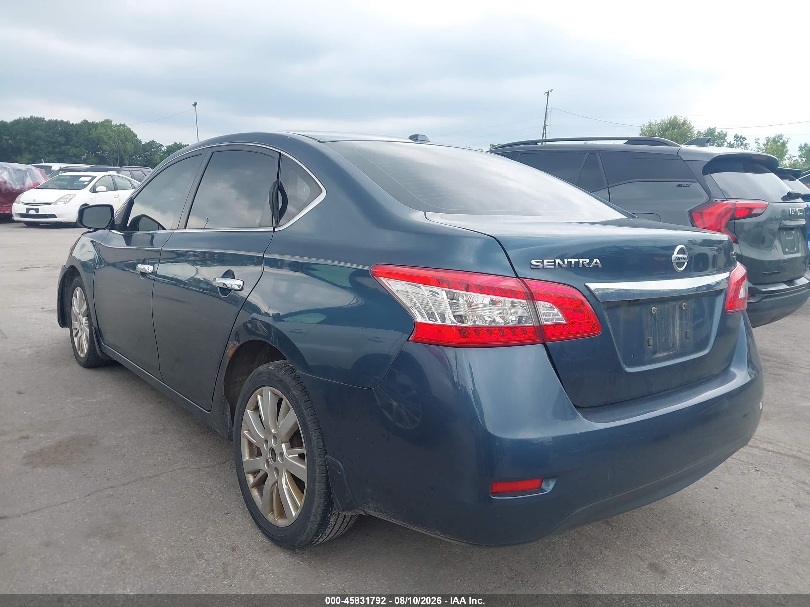 2015 Nissan Sentra Sl Blue vin: 3N1AB7AP9FY335780