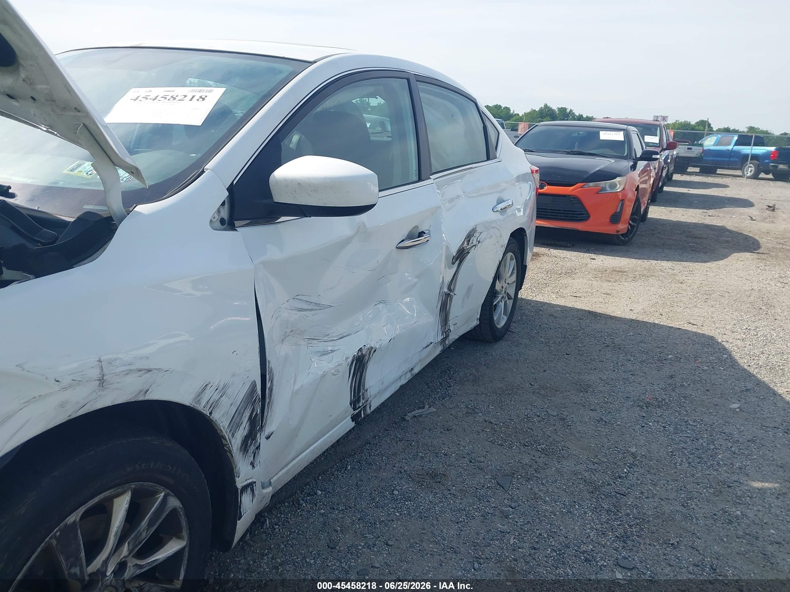 2015 Nissan Sentra Sv White vin: 3N1AB7AP9FY347931
