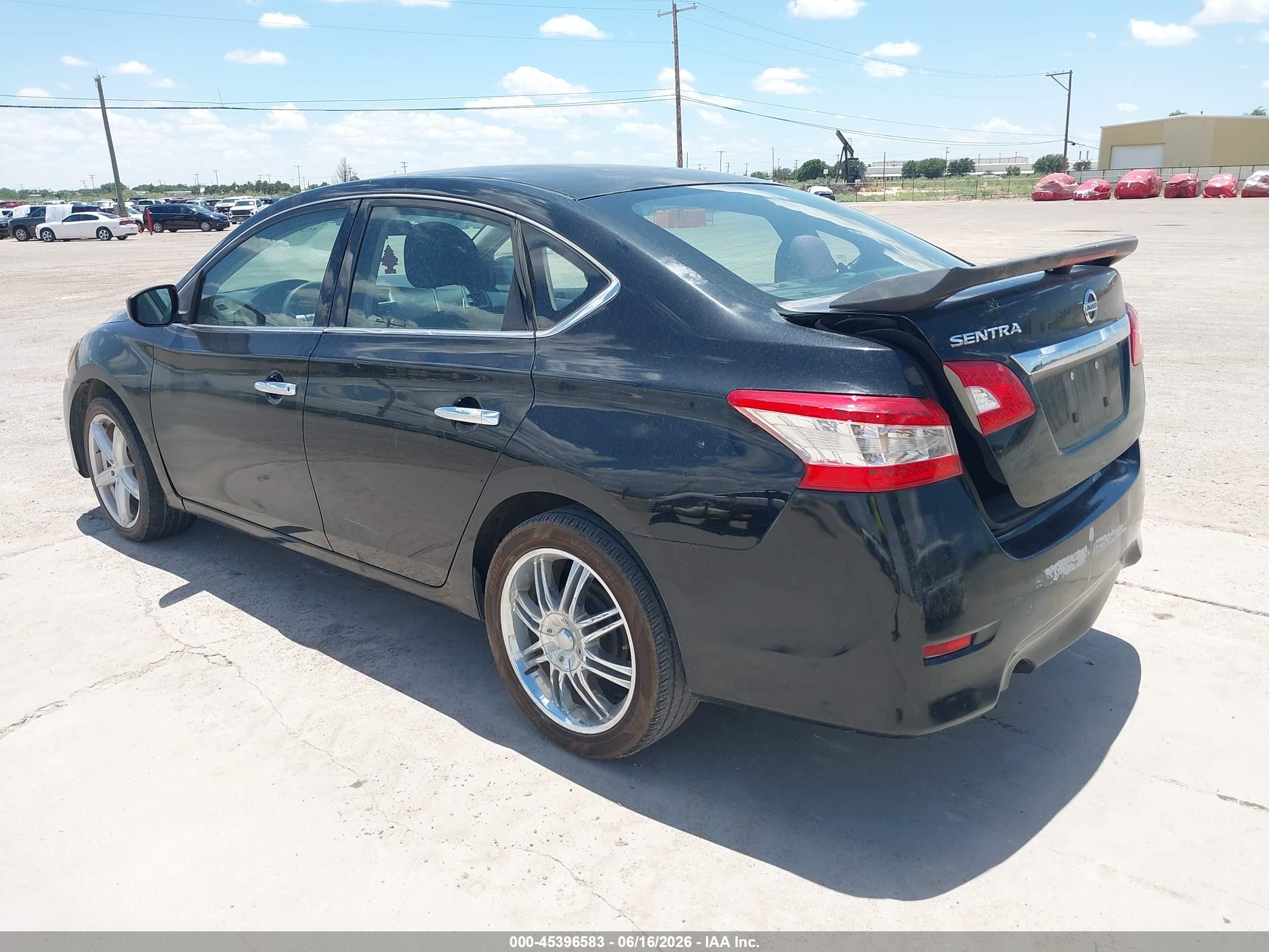 2015 Nissan Sentra S Black vin: 3N1AB7AP9FY358184