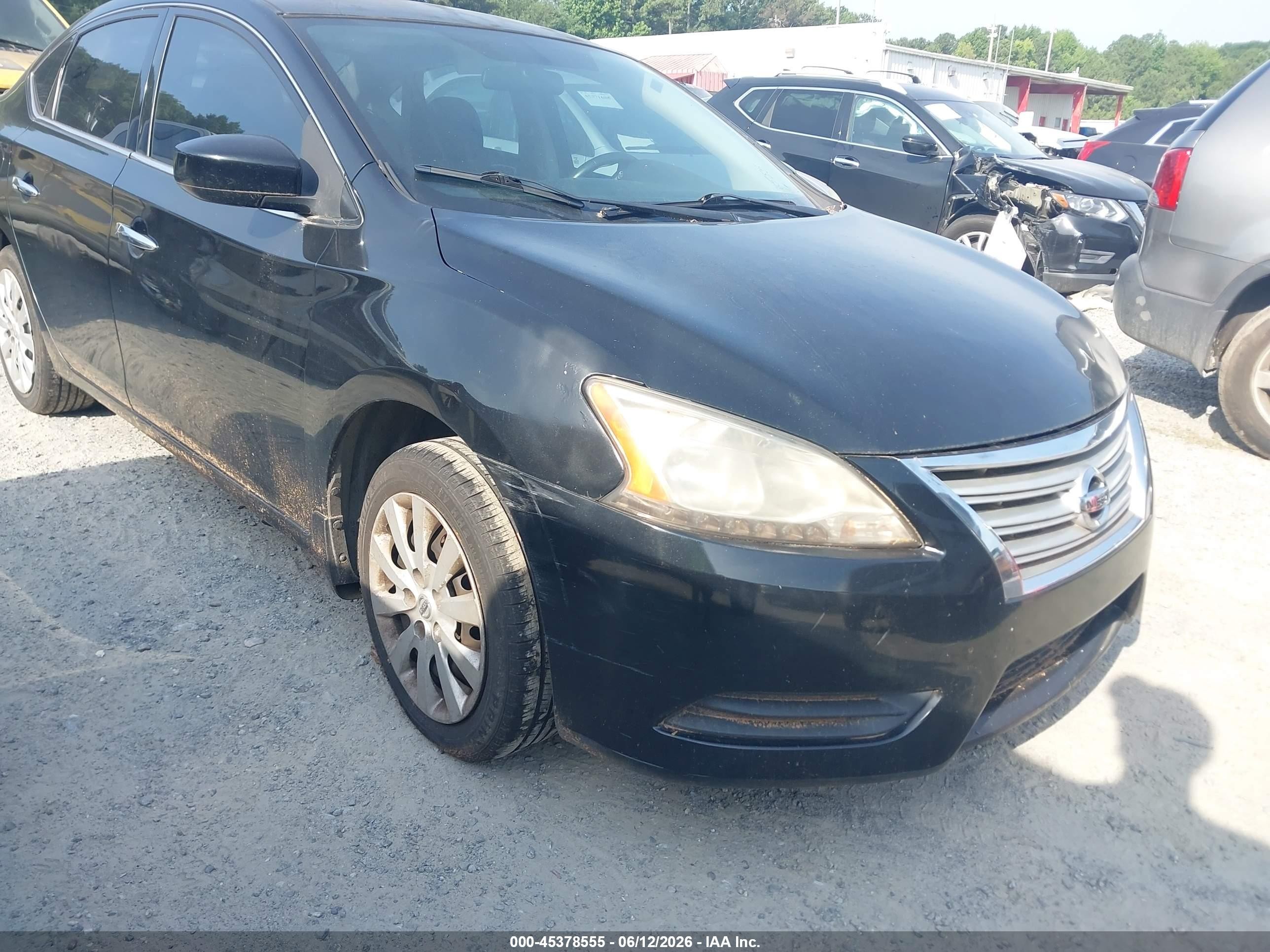 2015 Nissan Sentra S Black vin: 3N1AB7AP9FY361084