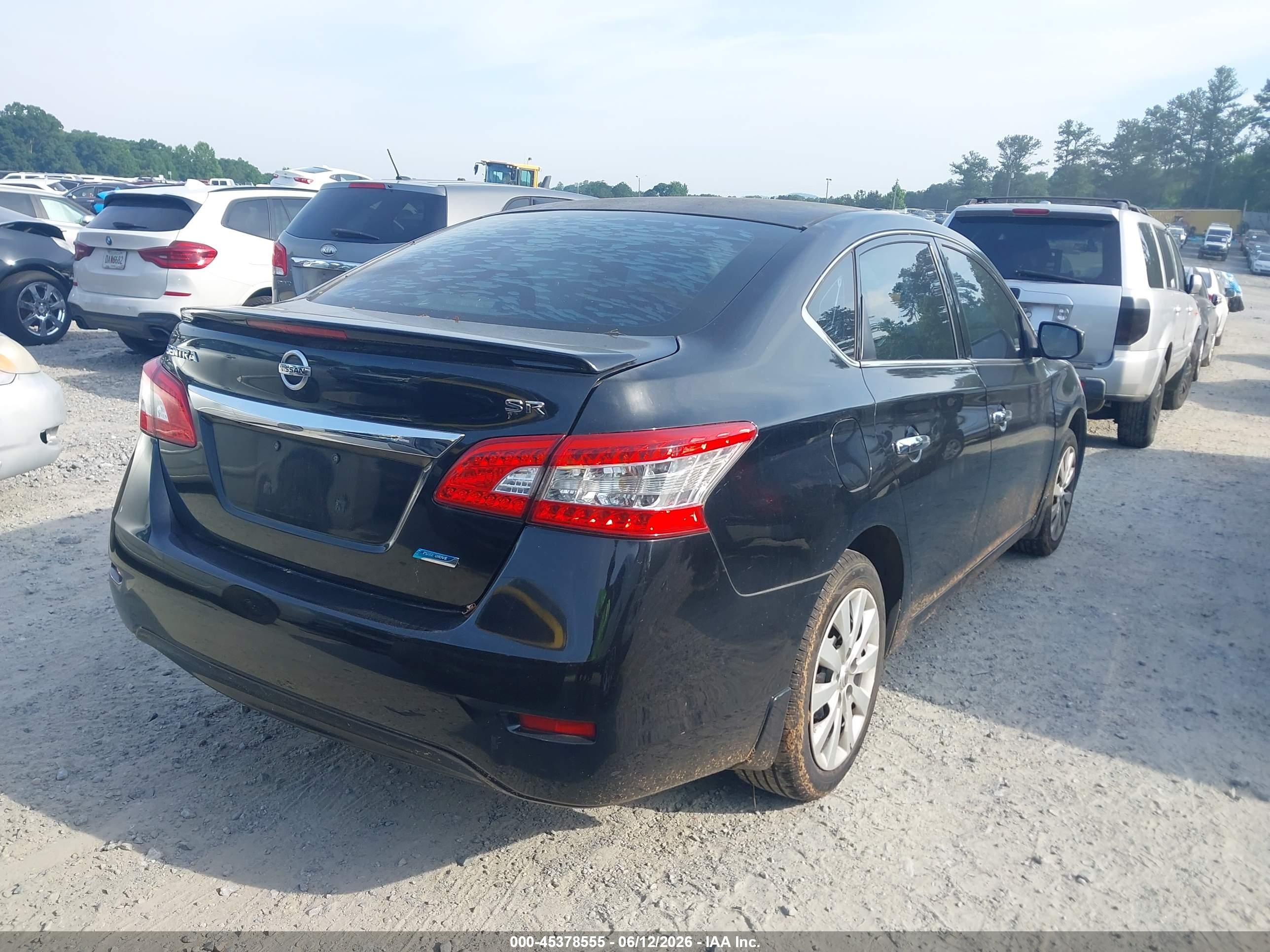 2015 Nissan Sentra S Black vin: 3N1AB7AP9FY361084