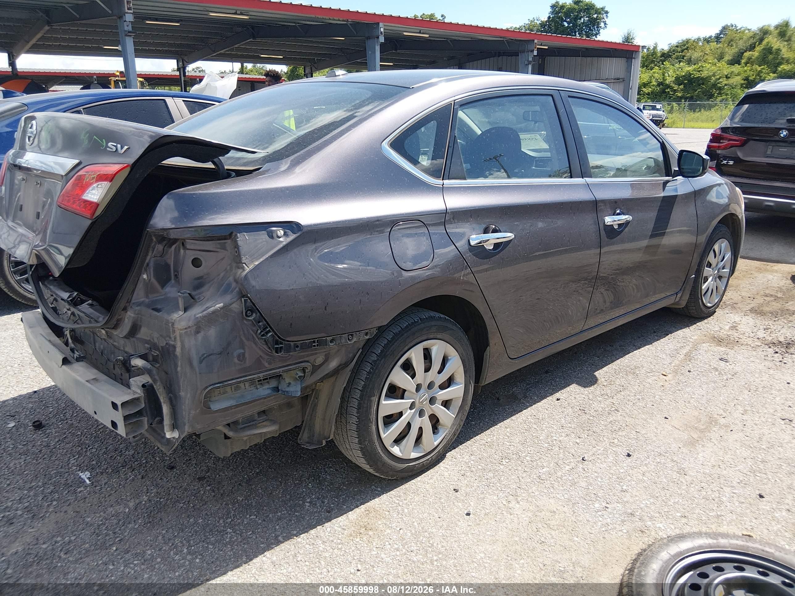 2015 Nissan Sentra Sv Серый vin: 3N1AB7AP9FY363580