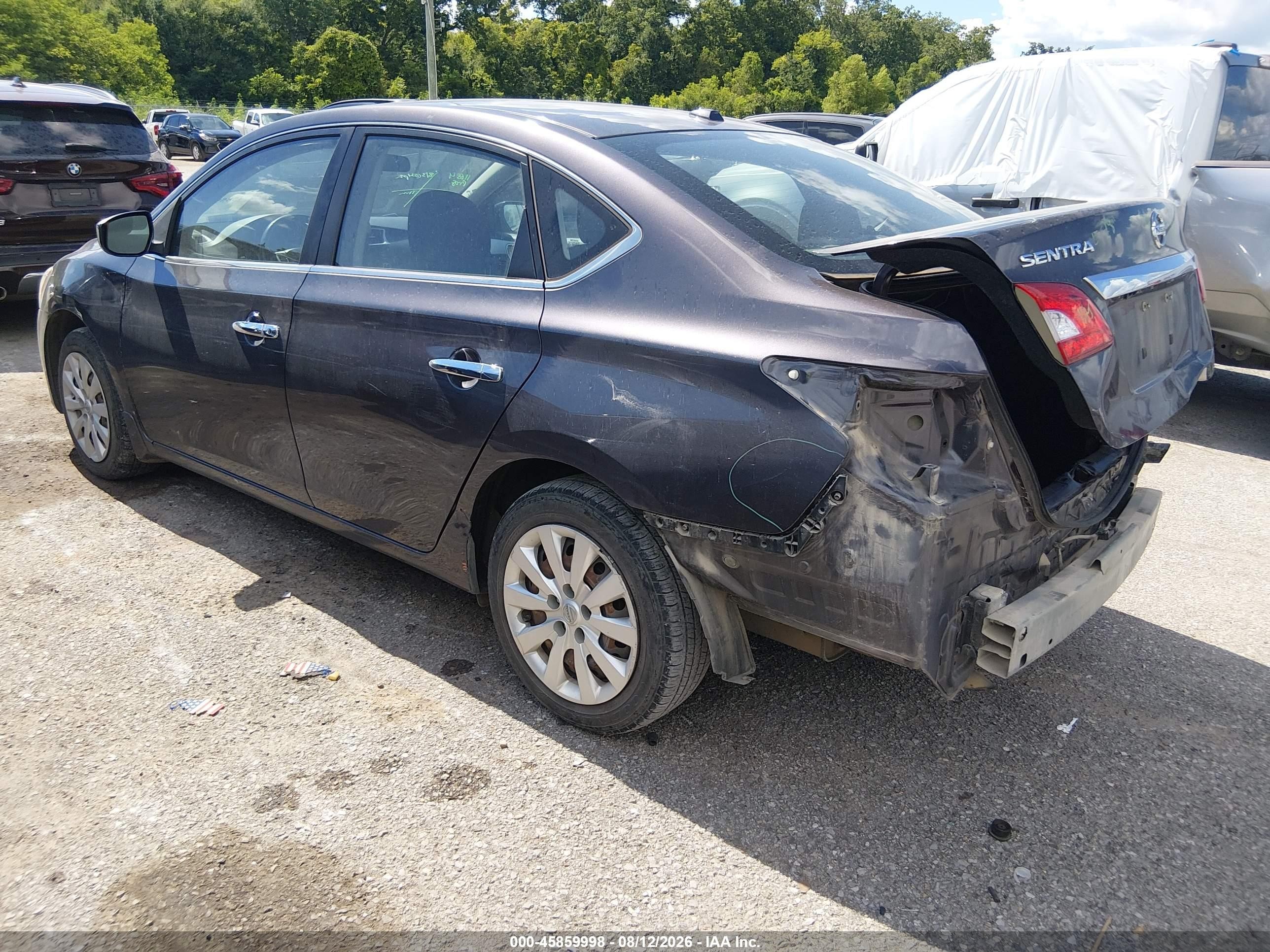2015 Nissan Sentra Sv Серый vin: 3N1AB7AP9FY363580