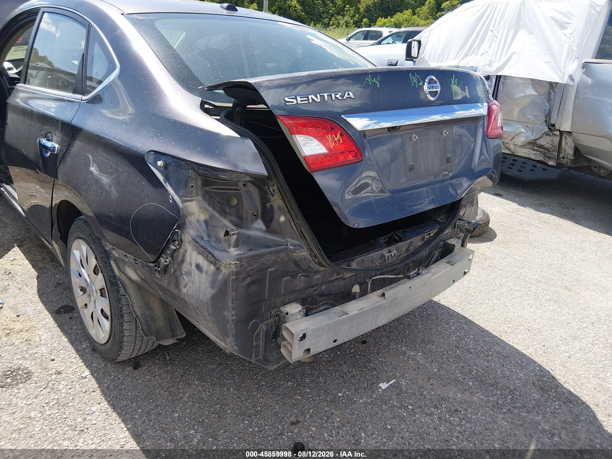 2015 Nissan Sentra Sv Серый vin: 3N1AB7AP9FY363580