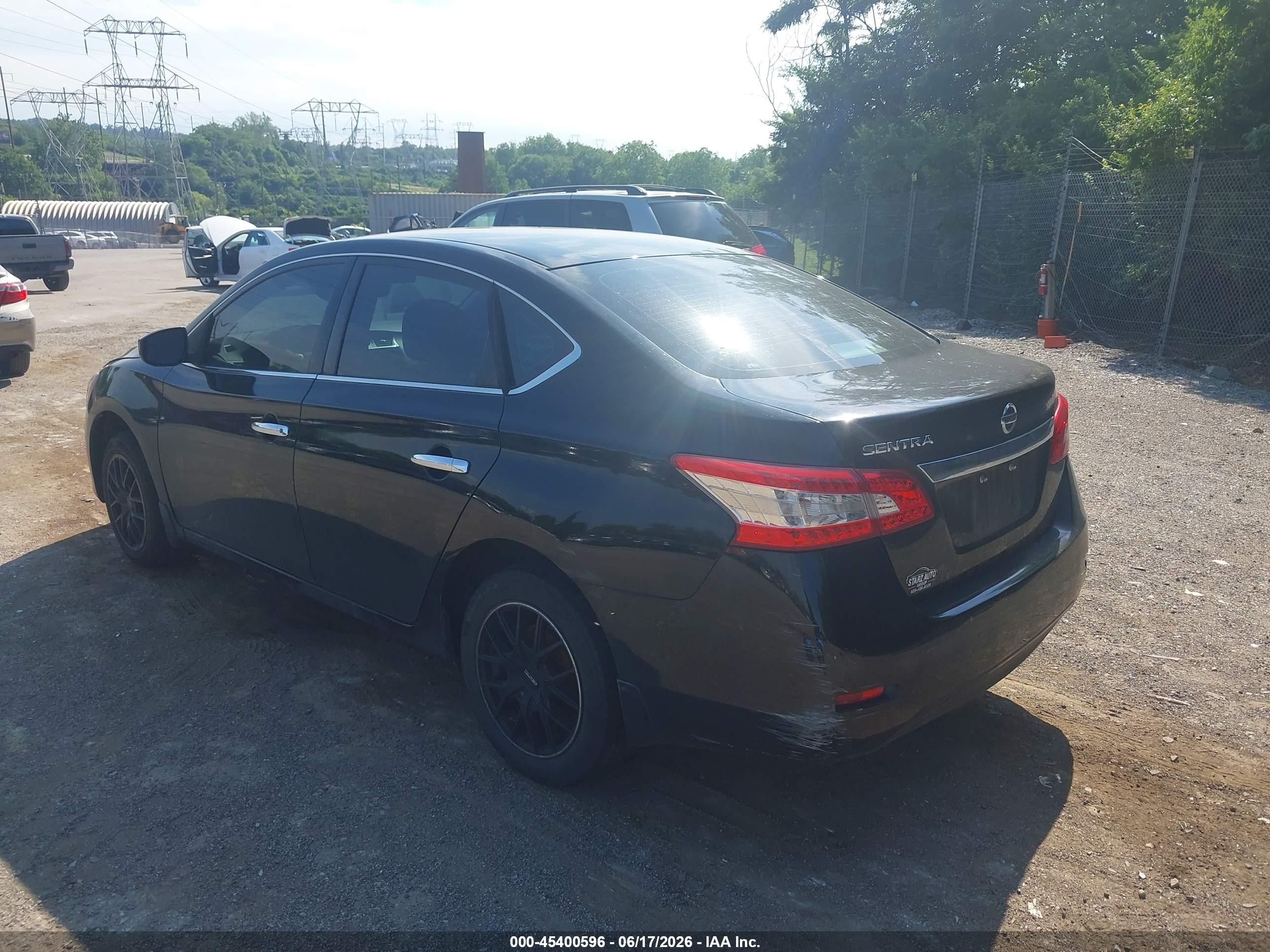 2015 Nissan Sentra S Черный vin: 3N1AB7AP9FY373610