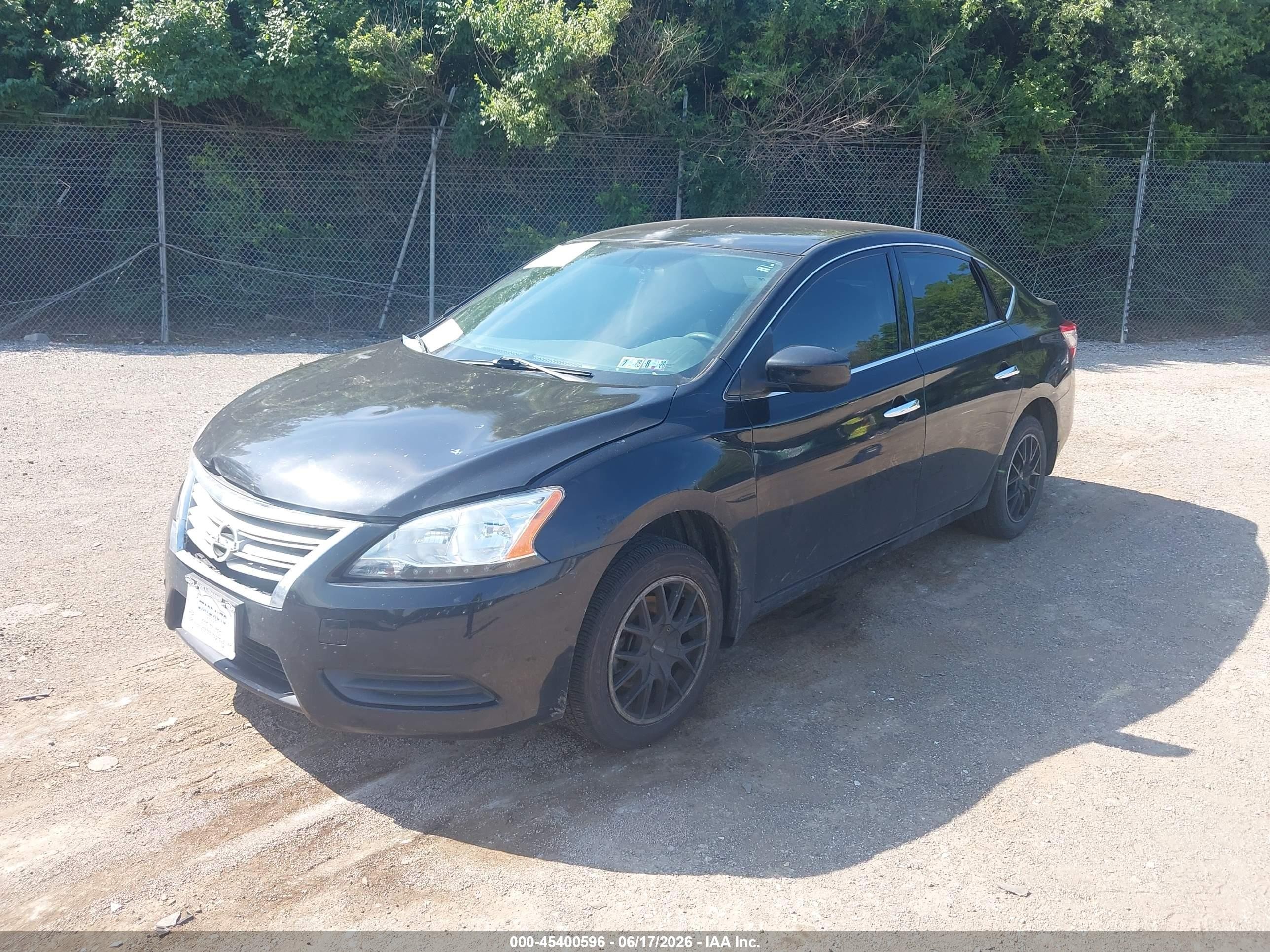 2015 Nissan Sentra S Черный vin: 3N1AB7AP9FY373610