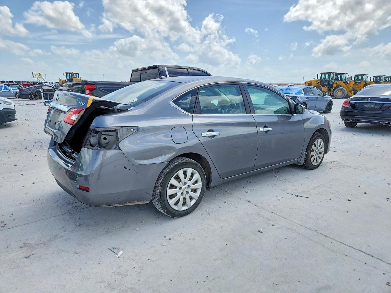 2015 Nissan Sentra Sv Gray vin: 3N1AB7AP9FY379598