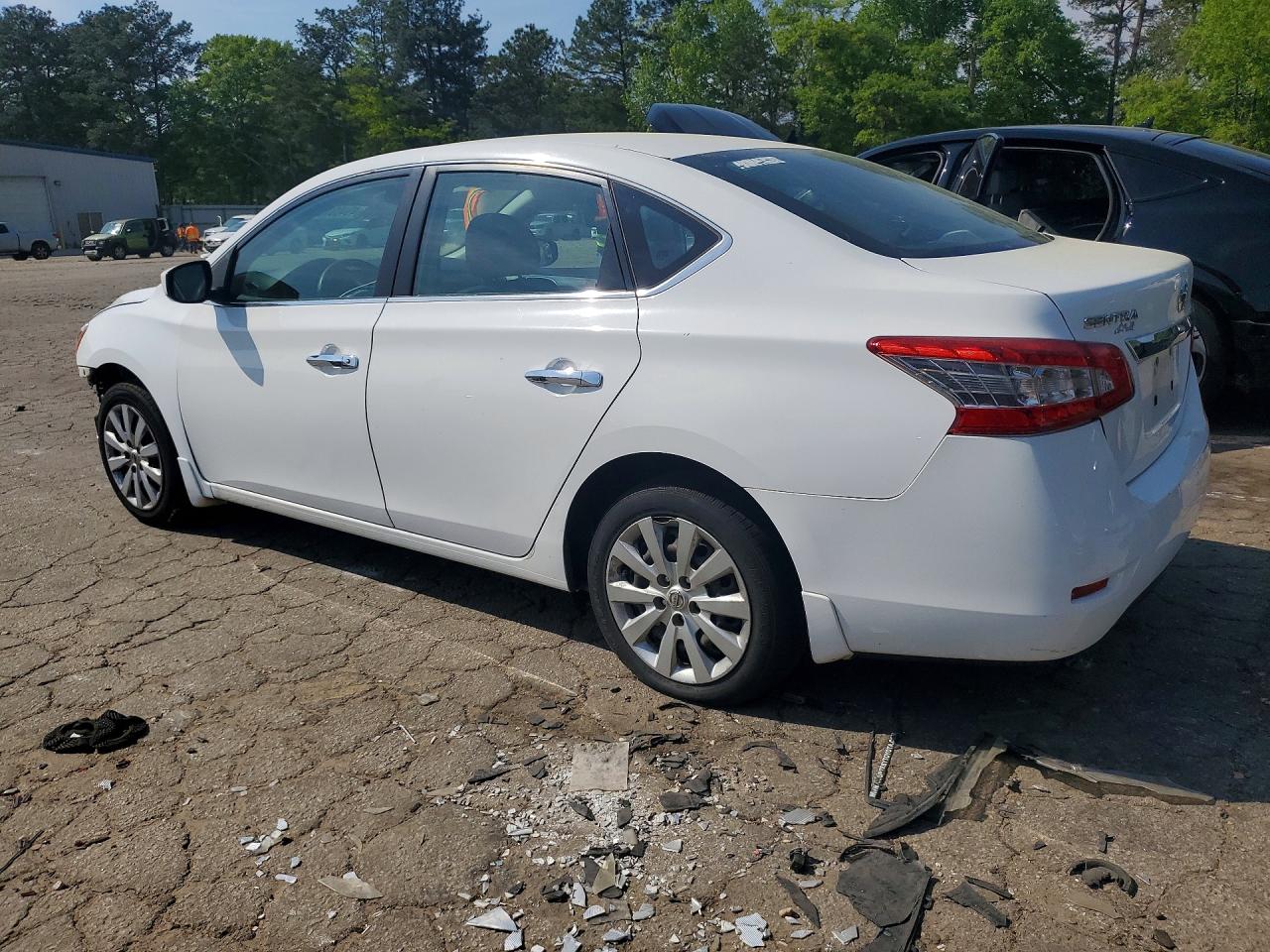 2015 Nissan Sentra S White vin: 3N1AB7AP9FY383053