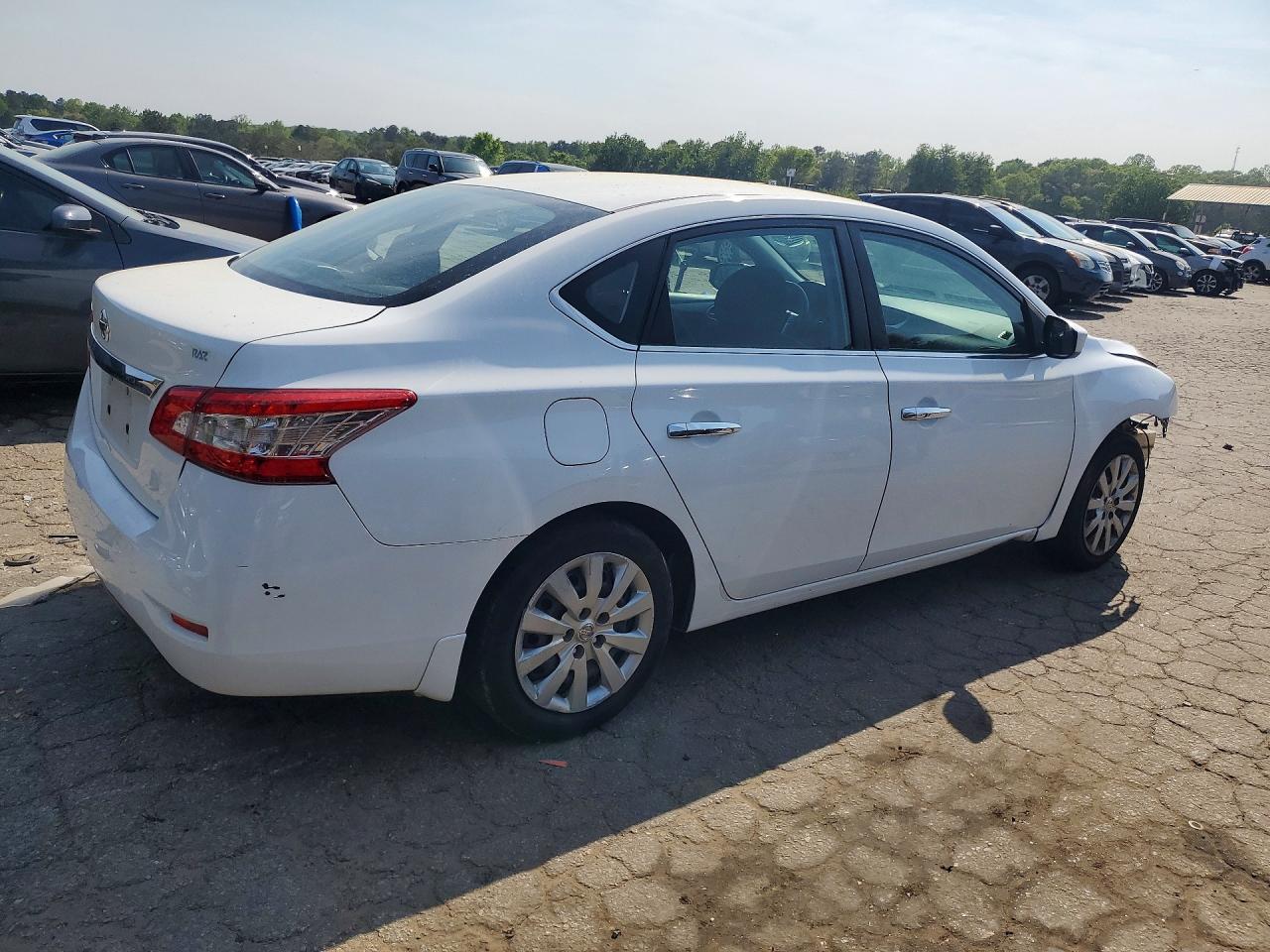 2015 Nissan Sentra S White vin: 3N1AB7AP9FY383053