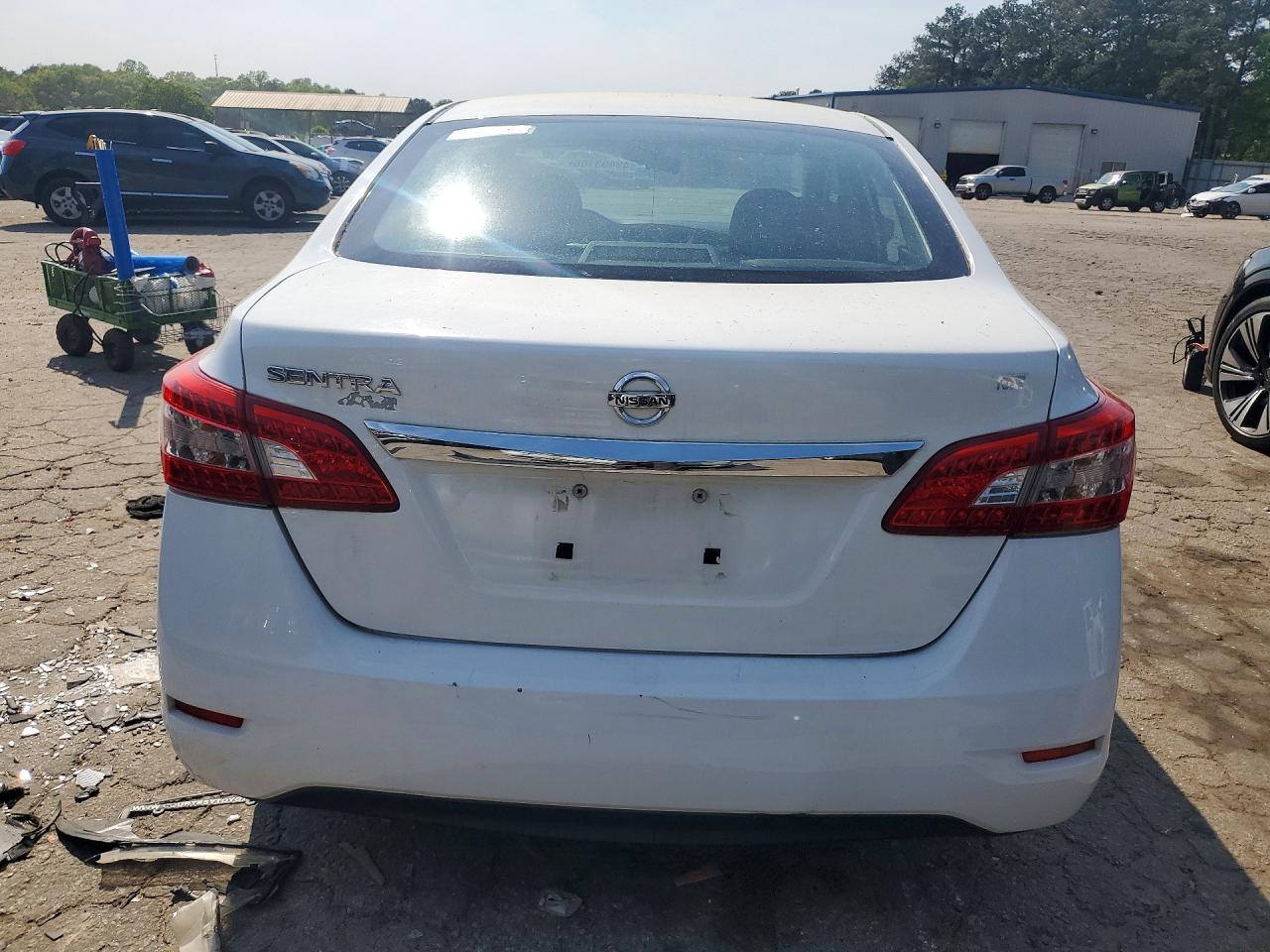 2015 Nissan Sentra S White vin: 3N1AB7AP9FY383053