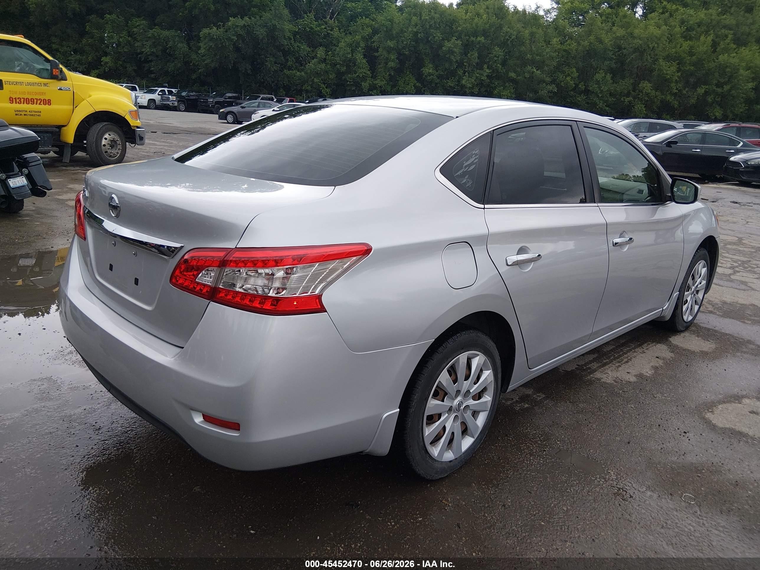 2015 Nissan Sentra S Silver vin: 3N1AB7AP9FY383098