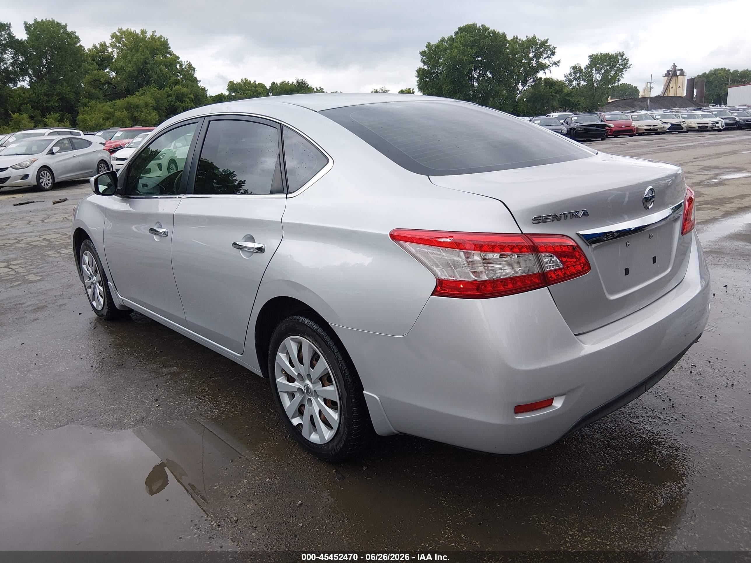 2015 Nissan Sentra S Silver vin: 3N1AB7AP9FY383098