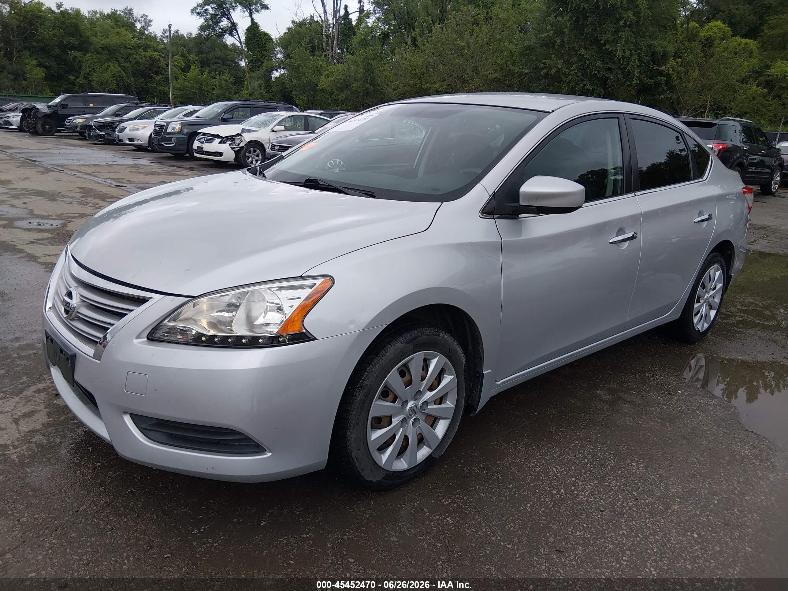 2015 Nissan Sentra S Silver vin: 3N1AB7AP9FY383098