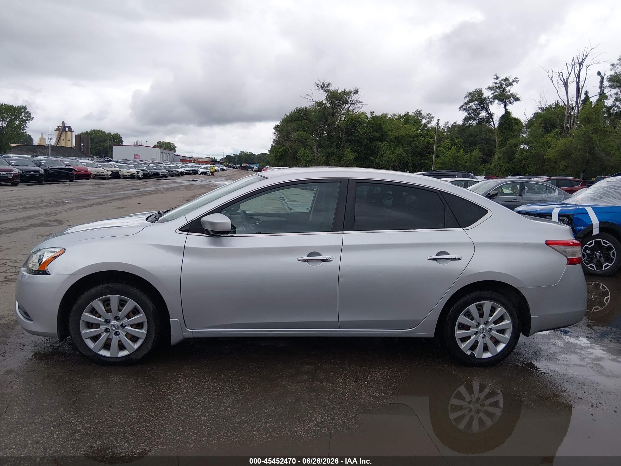 2015 Nissan Sentra S Silver vin: 3N1AB7AP9FY383098