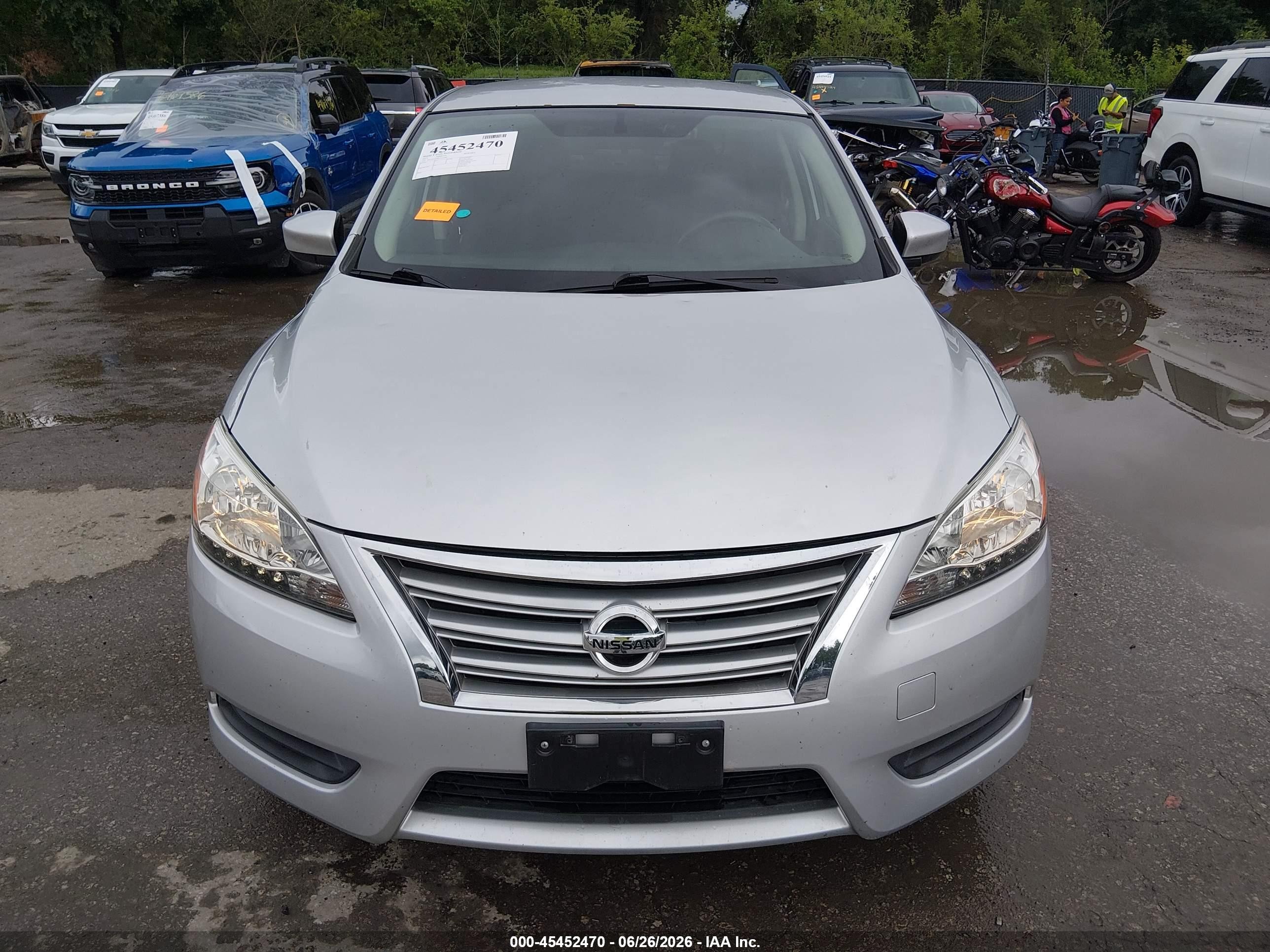 2015 Nissan Sentra S Silver vin: 3N1AB7AP9FY383098