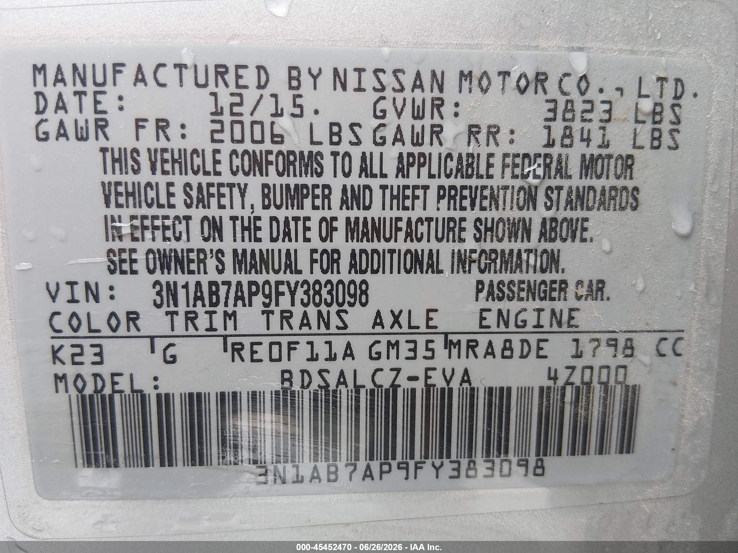 2015 Nissan Sentra S Silver vin: 3N1AB7AP9FY383098
