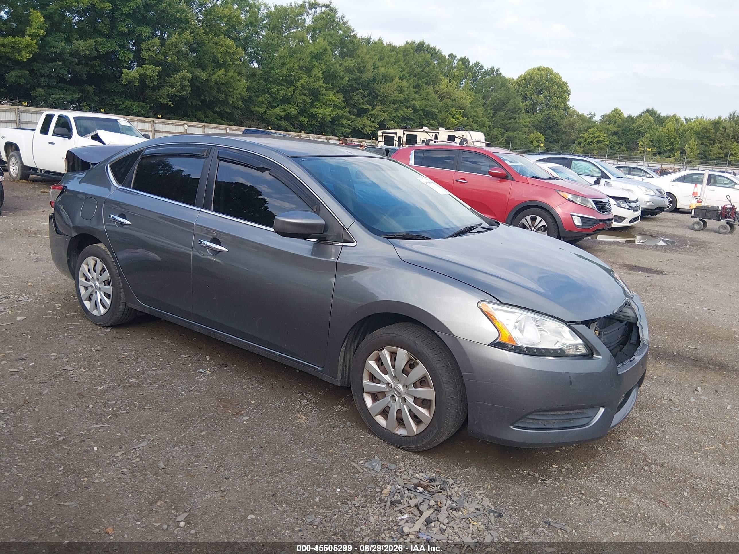 2015 Nissan Sentra S Gray vin: 3N1AB7AP9FY383862